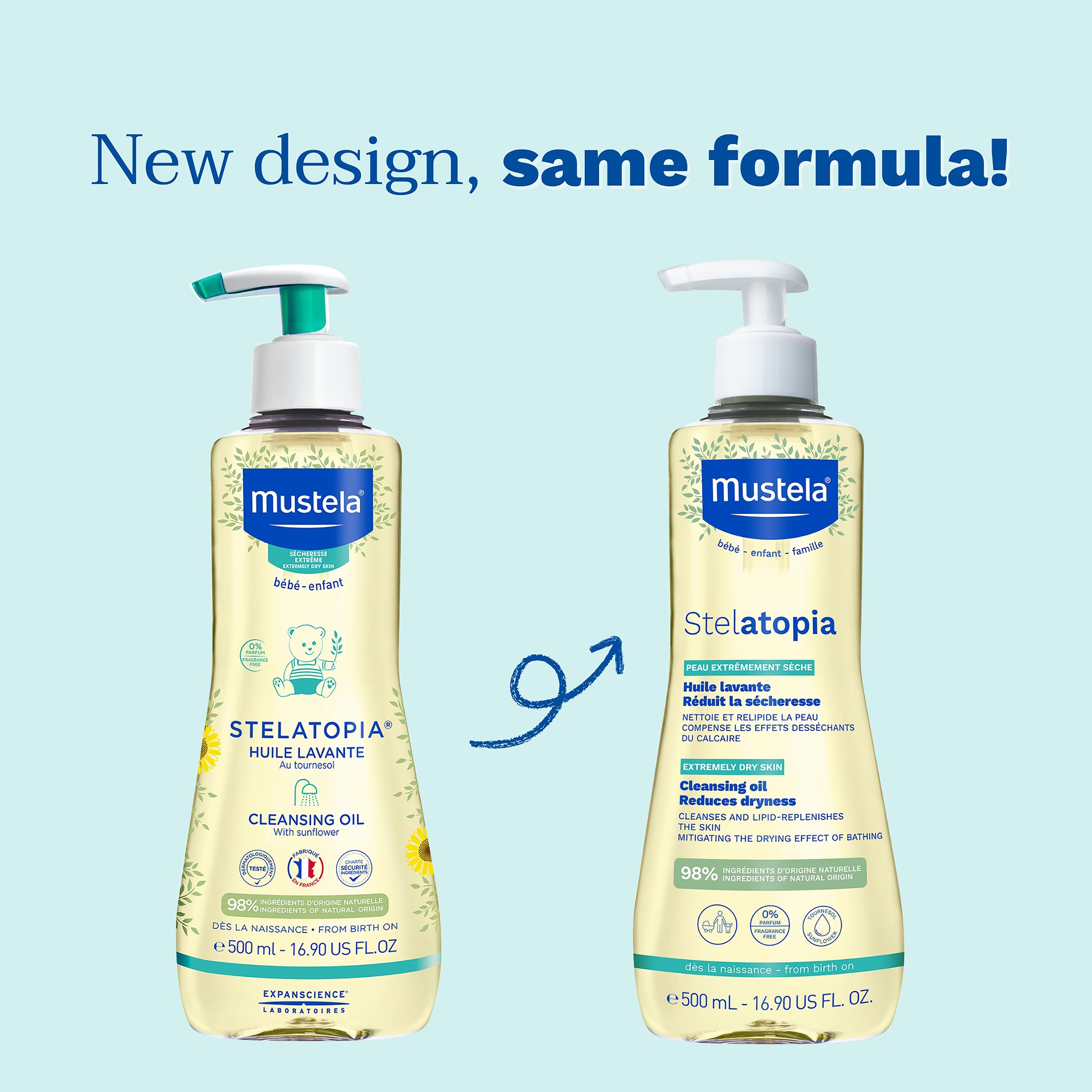 Mustela Stelatopia Cleansing Oil 500ml - Image 3