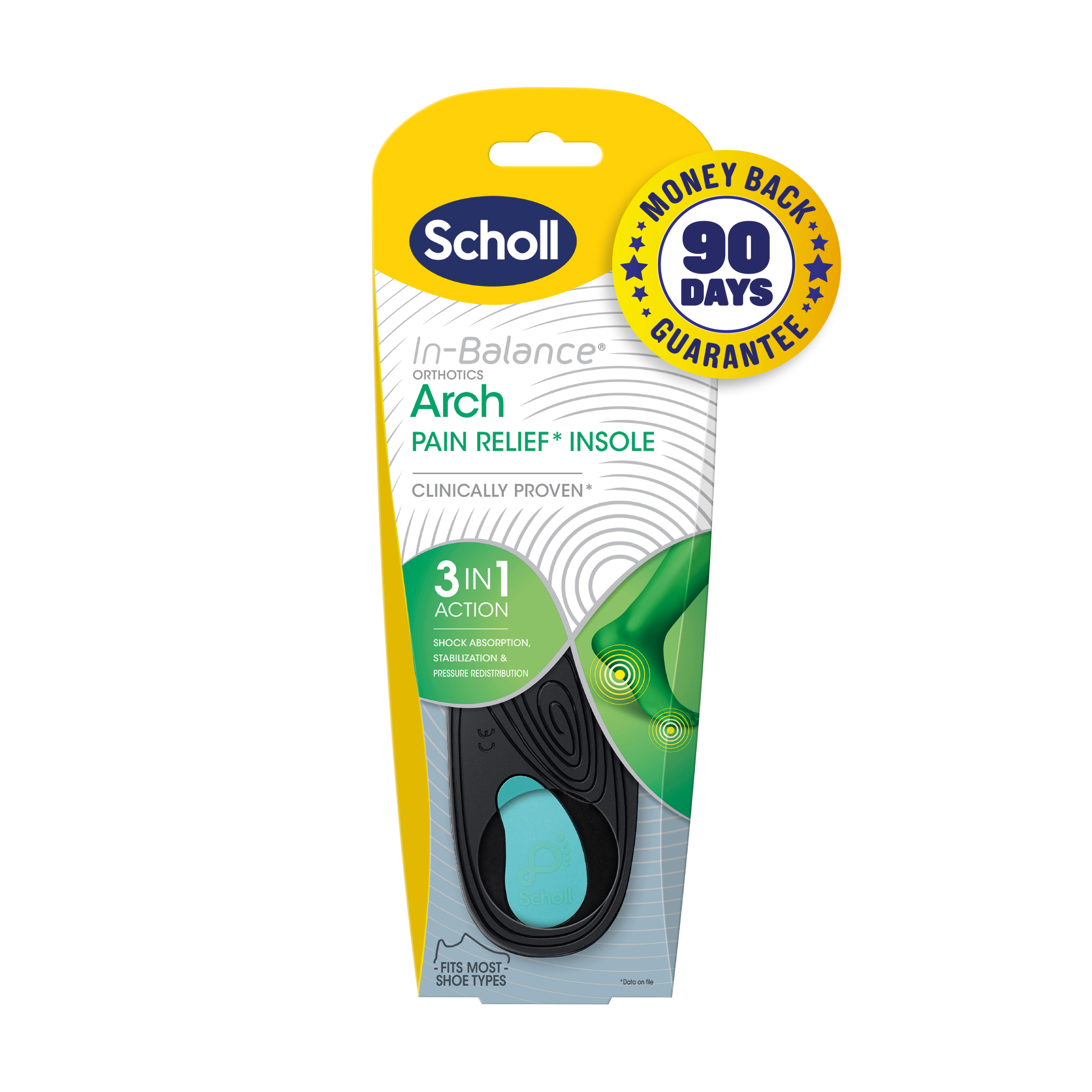 Scholl In-Balance Ball Of Foot & Arch Orthotic Insole Large 1 pair - Image 9