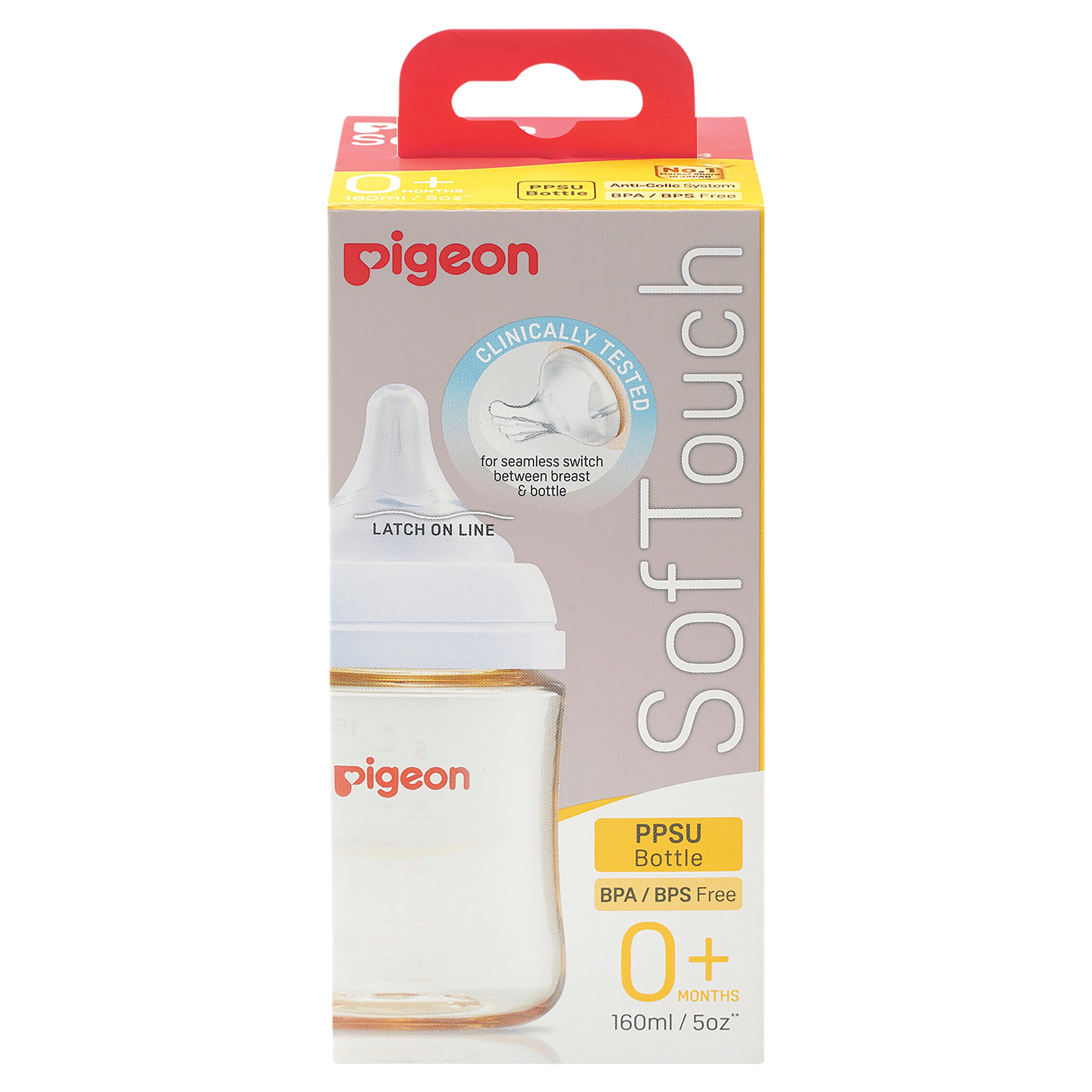 Pigeon Softouch 3 Nursing Bottle PPSU SS 160ml - Image 1