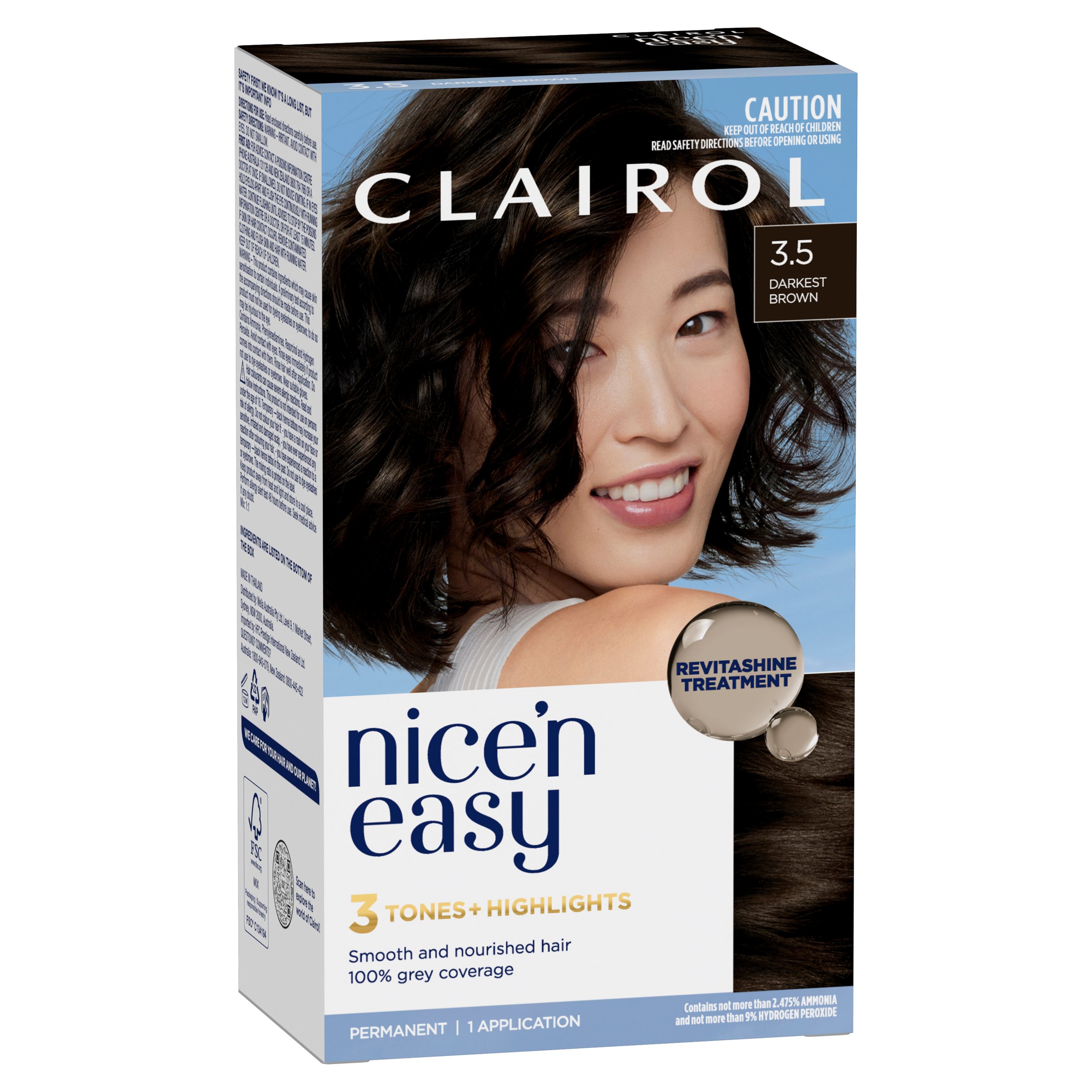 Clairol Nice'n Easy 3.5 Natural Darkest Brown 1 pack - Image 7