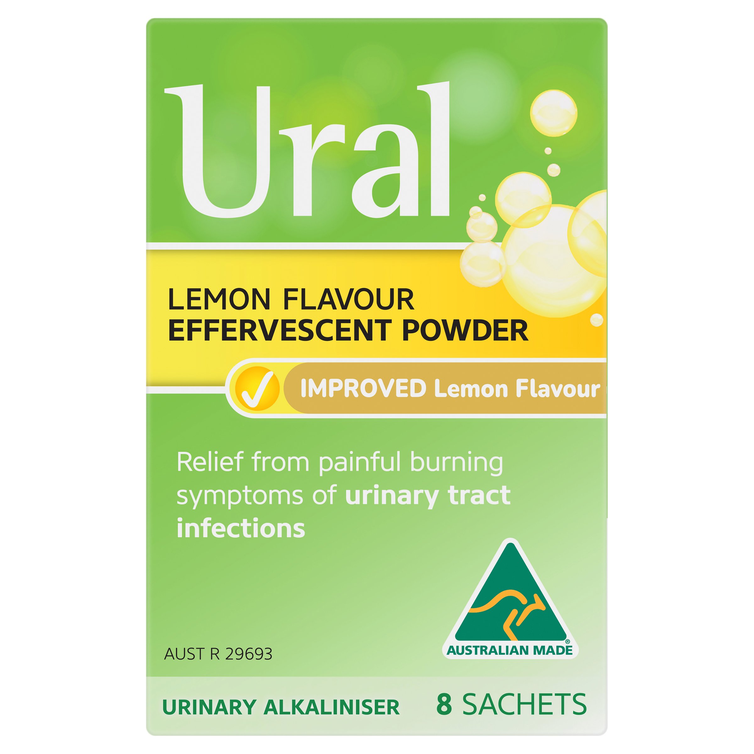 Ural Effervescent Powder Sugar Free 4g - 8 sachets - Image 1