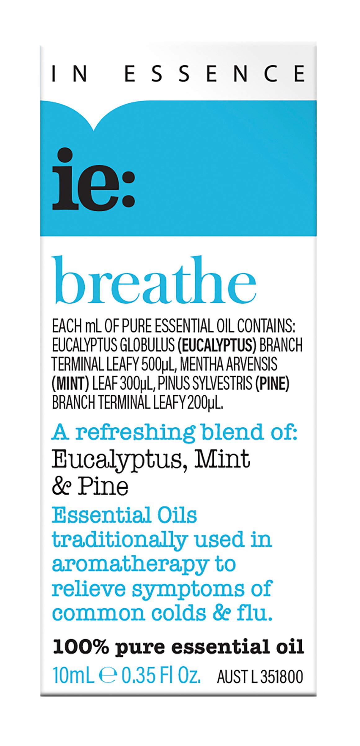 In Essence Breathe Pure Essential Oil Blend 10ml