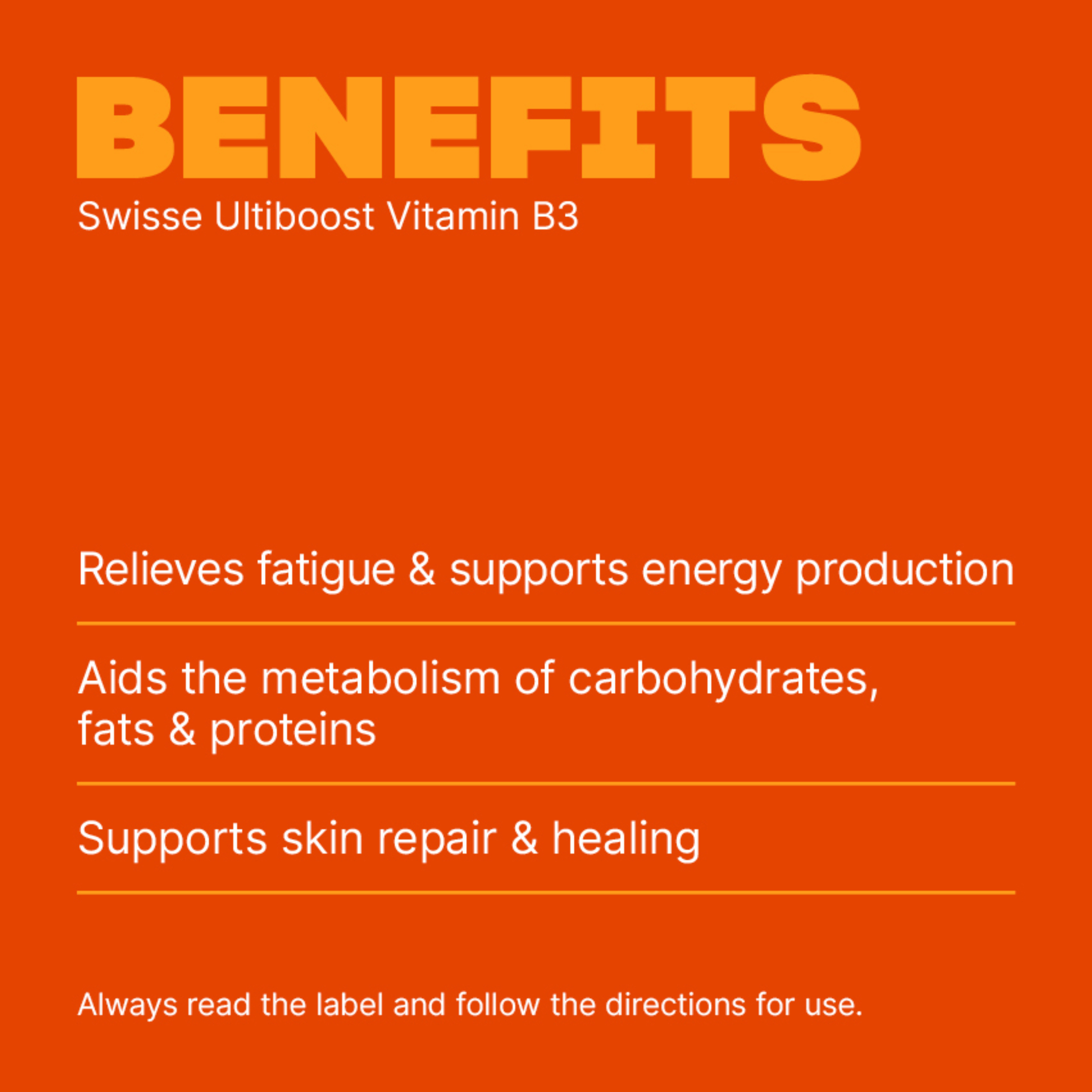 Swisse Ultiboost Vitamin B3 - 60 tablets - Image 4