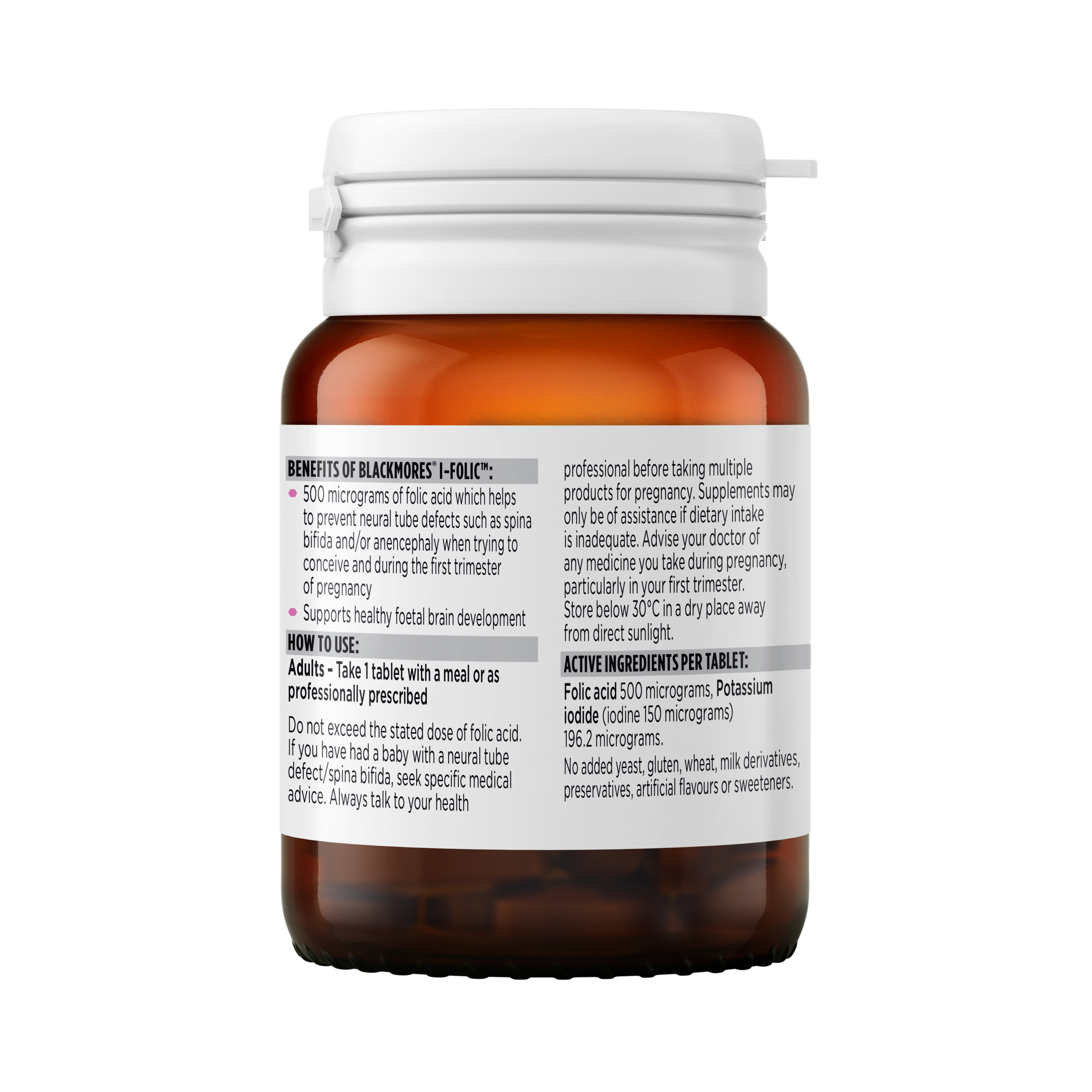 Blackmores I-Folic 150 tablets - Image 3
