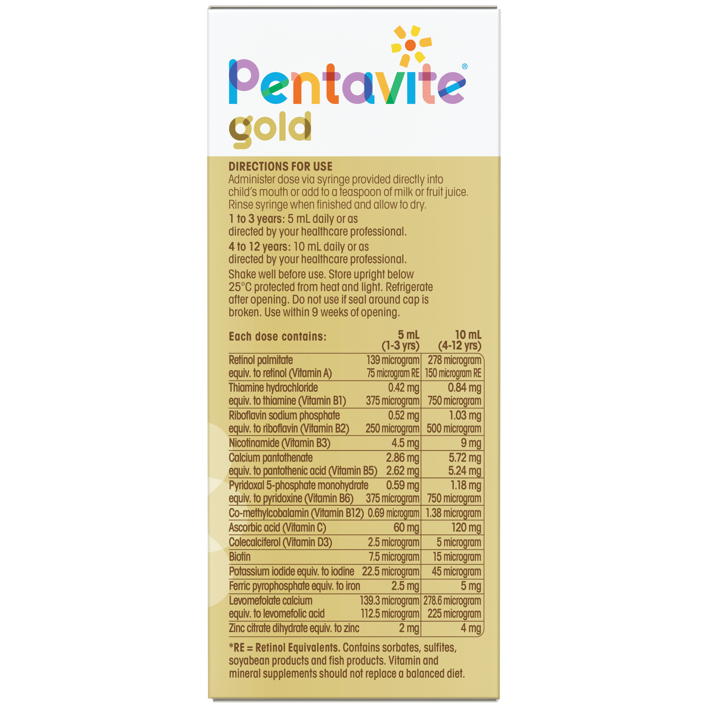 Pentavite Gold Multivitamin + Iron Liquid 200ml - Image 4