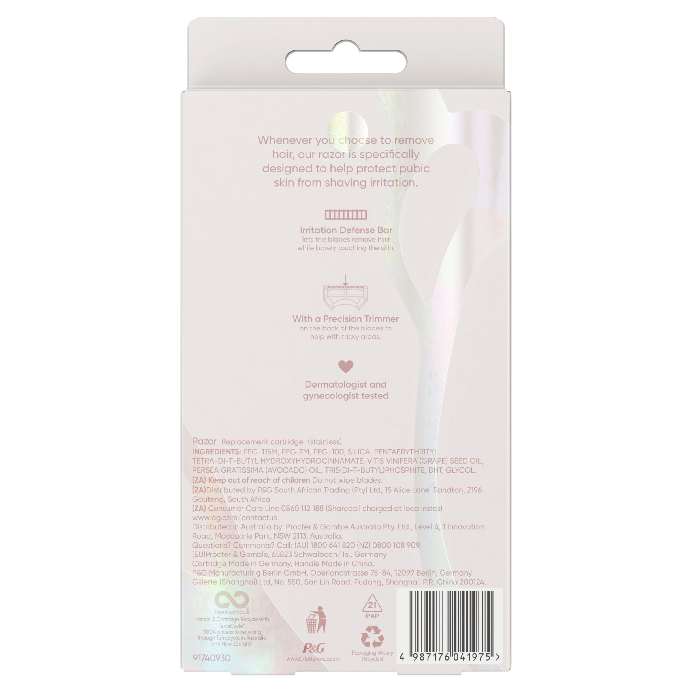 Gillette Venus Women's Bikini Razor For Pubic Hair & Skin With 2 Blade Refills 1 pack - Image 2