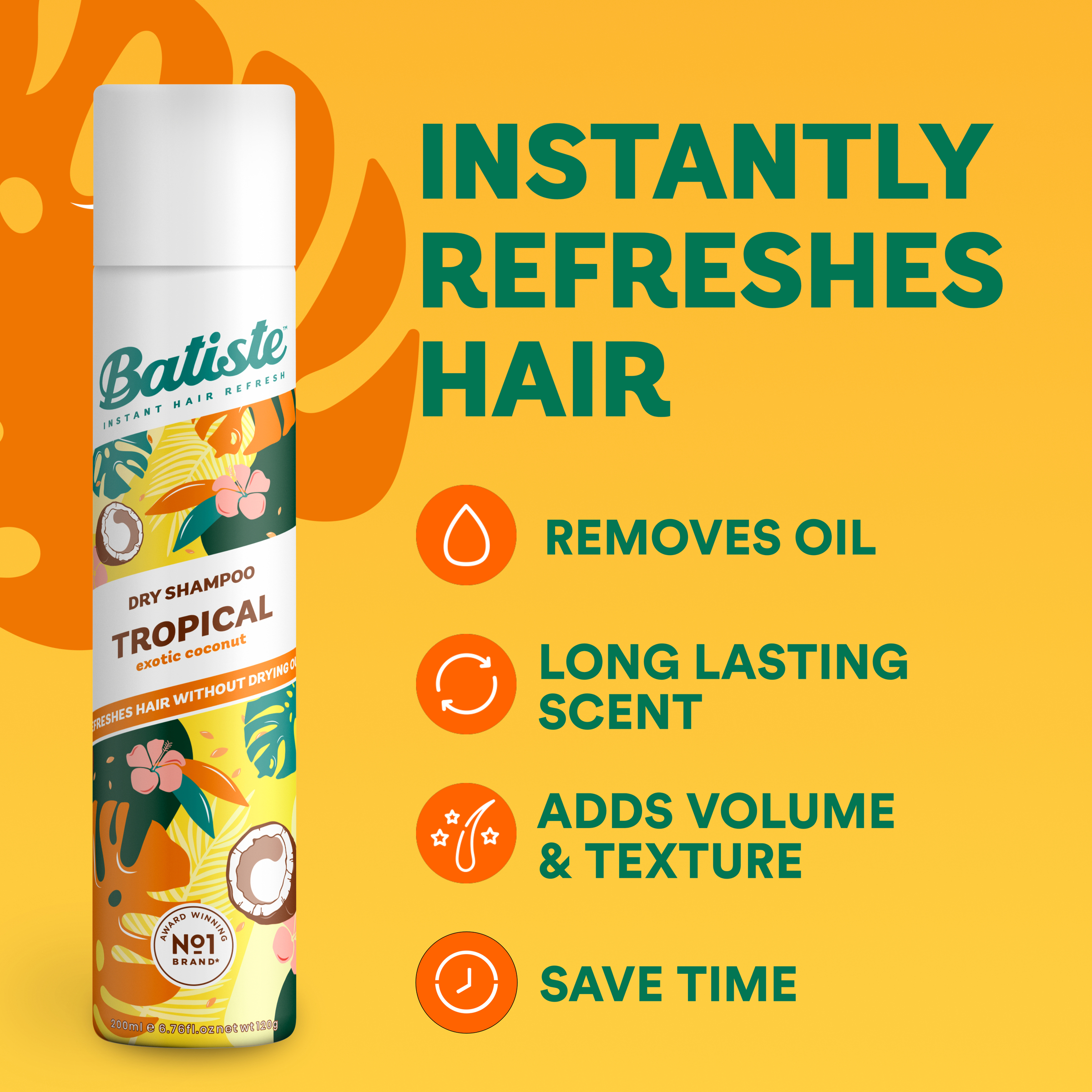 Batiste Dry Shampoo Tropical 350ml - Image 10