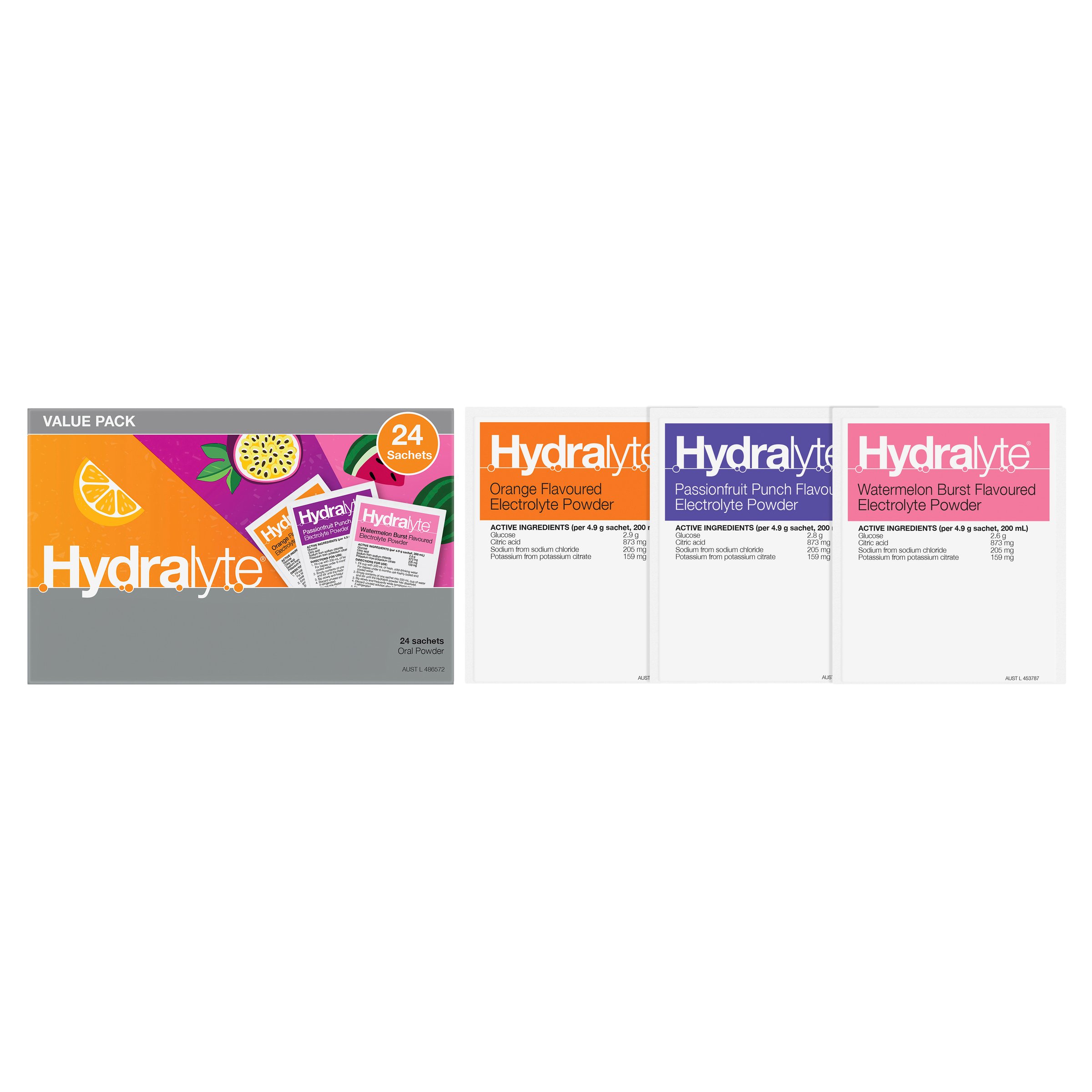 Hydralyte Electrolyte Powder Fruity Bliss 24 sachets - Image 7