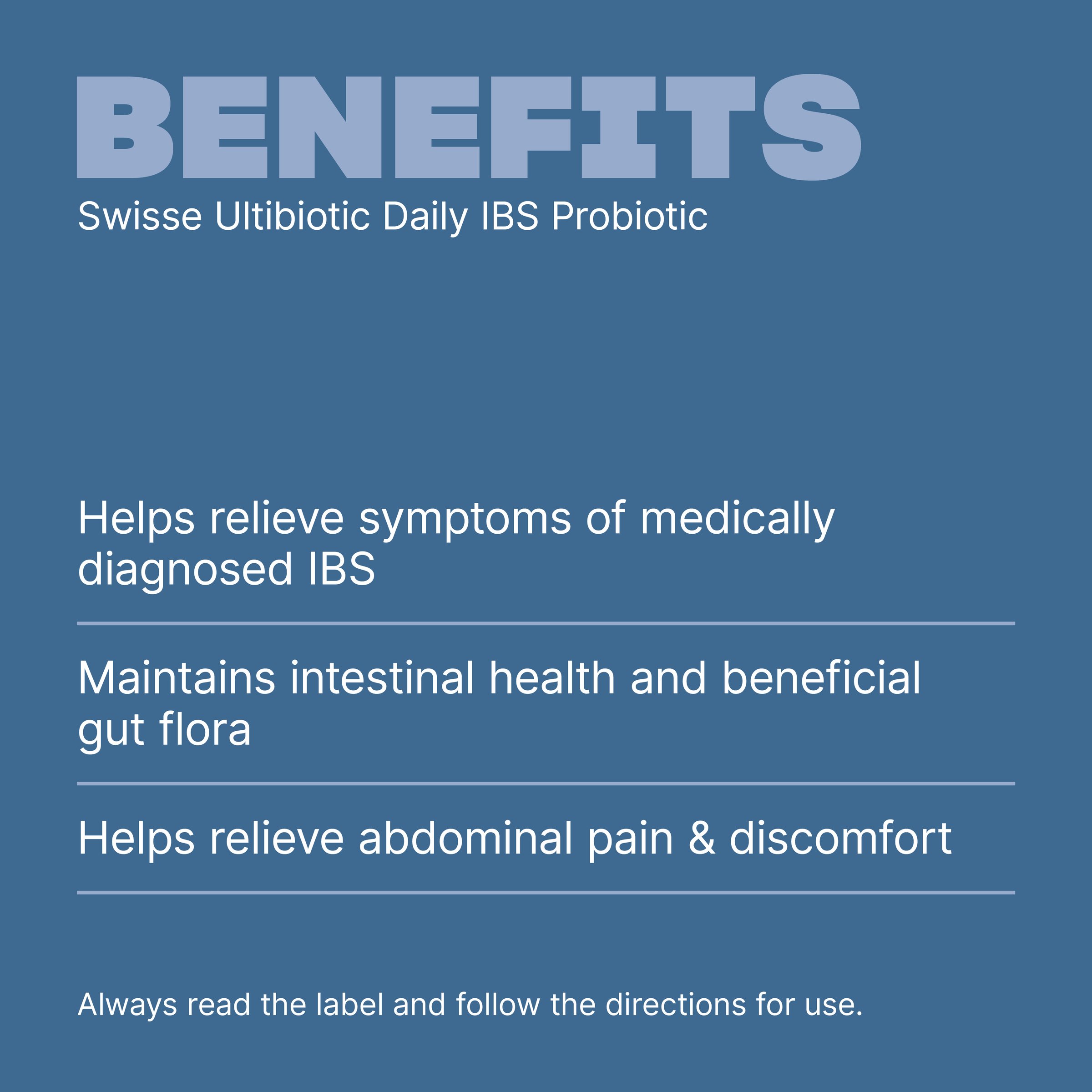 Swisse Ultibiotic Daily IBS Probiotic 30 capsules - Image 4