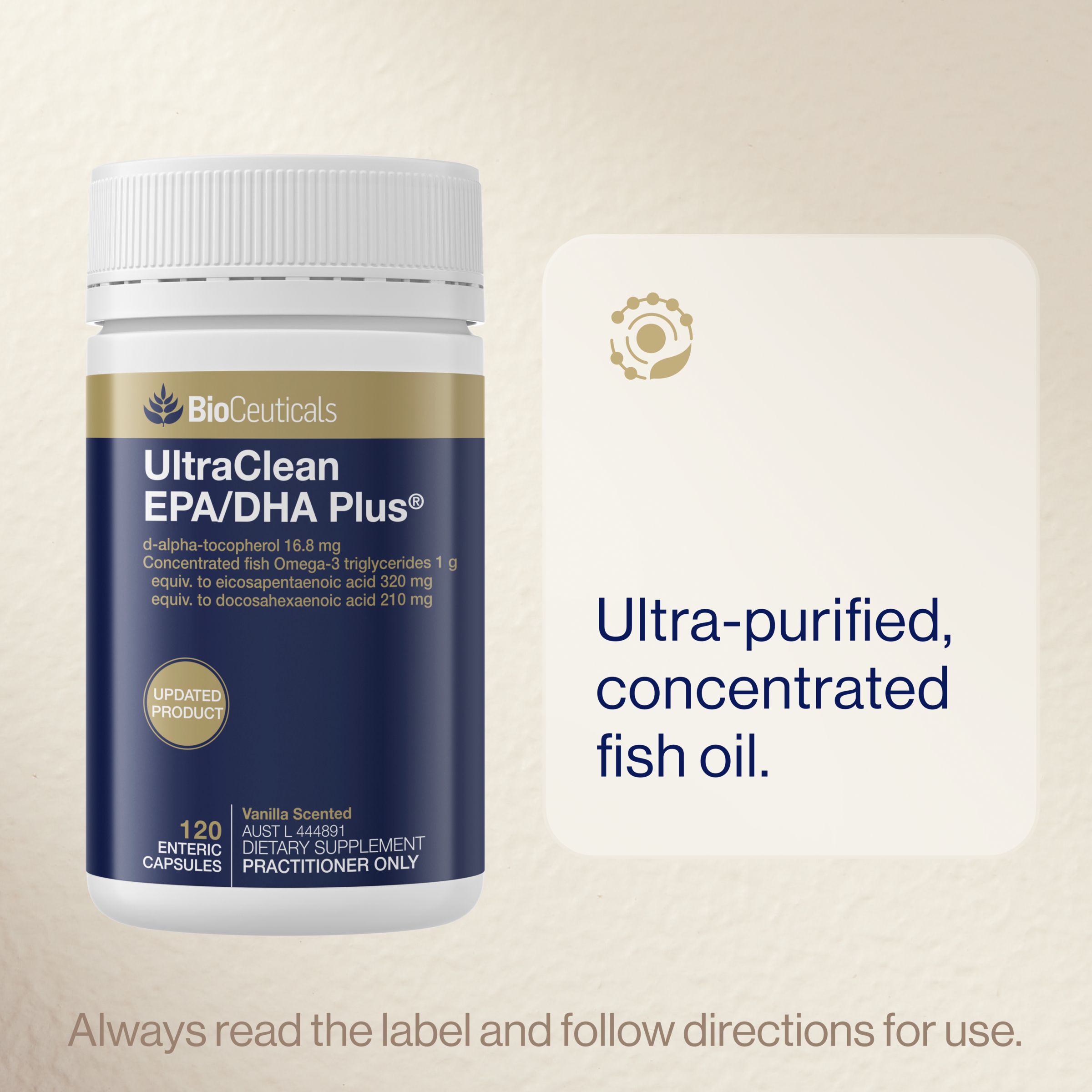 BioCeuticals UltraClean EPA/DHA Plus Vanilla Scented 120 soft capsules - Image 6