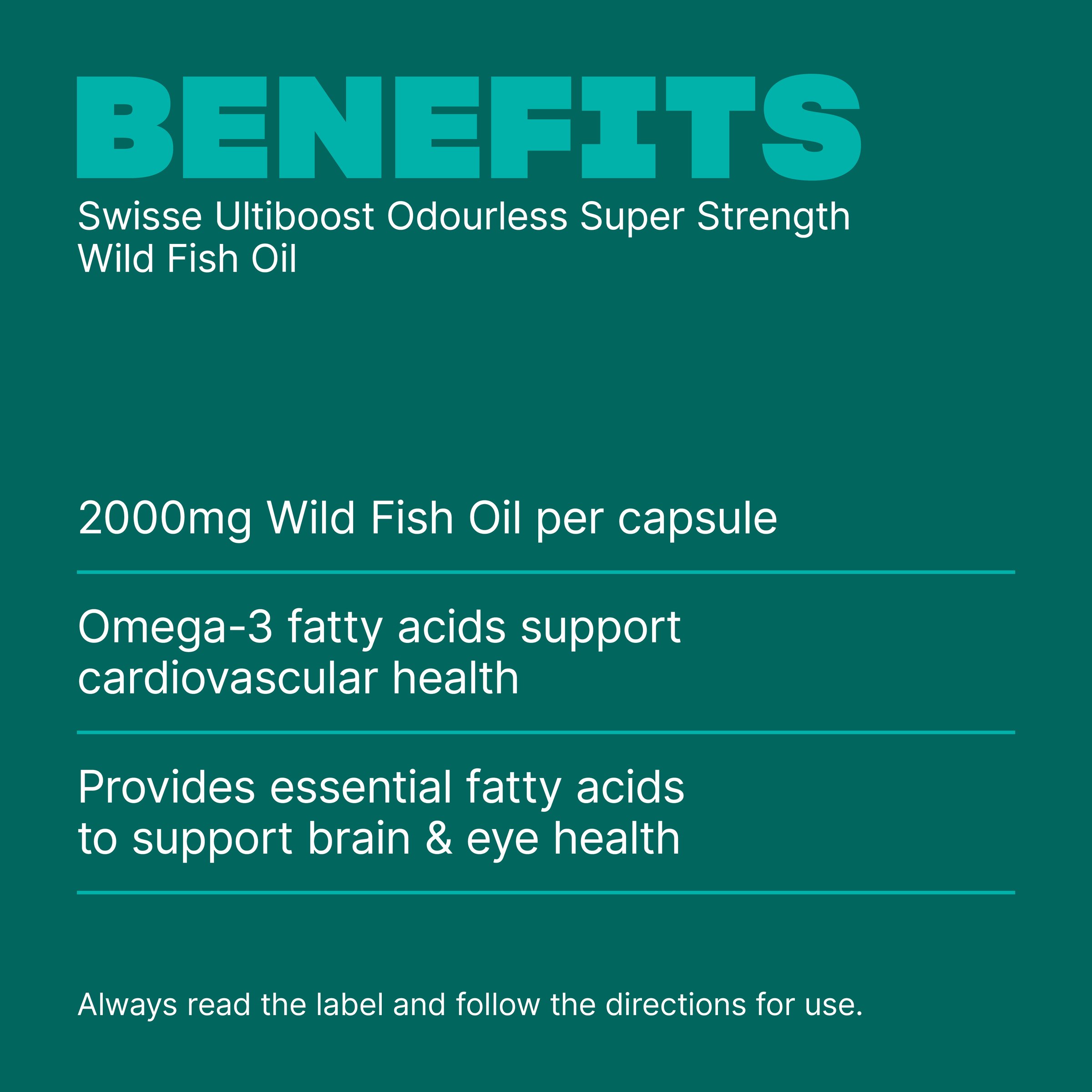Swisse Ultiboost Odourless Super Strength Wild Fish Oil 2000mg - 200 capsules - Image 4