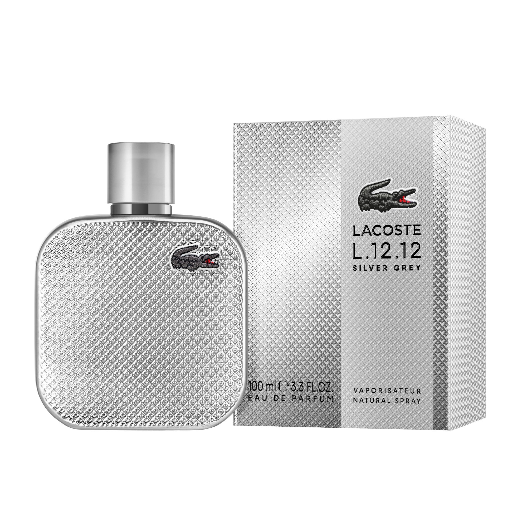 Lacoste L.12.12 Silver Grey EDP Spray 100ml - Image 3