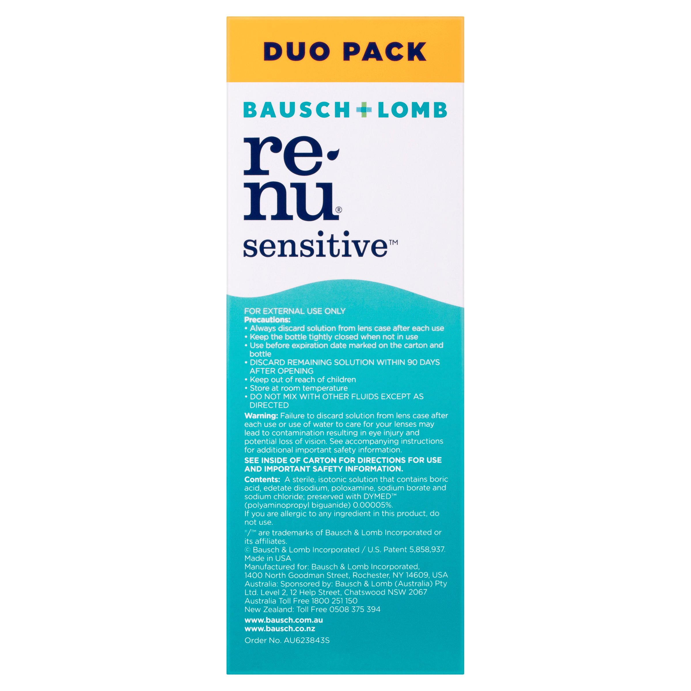 Bausch & Lomb Renu Sensitive Duo Pack 710ml - Image 3