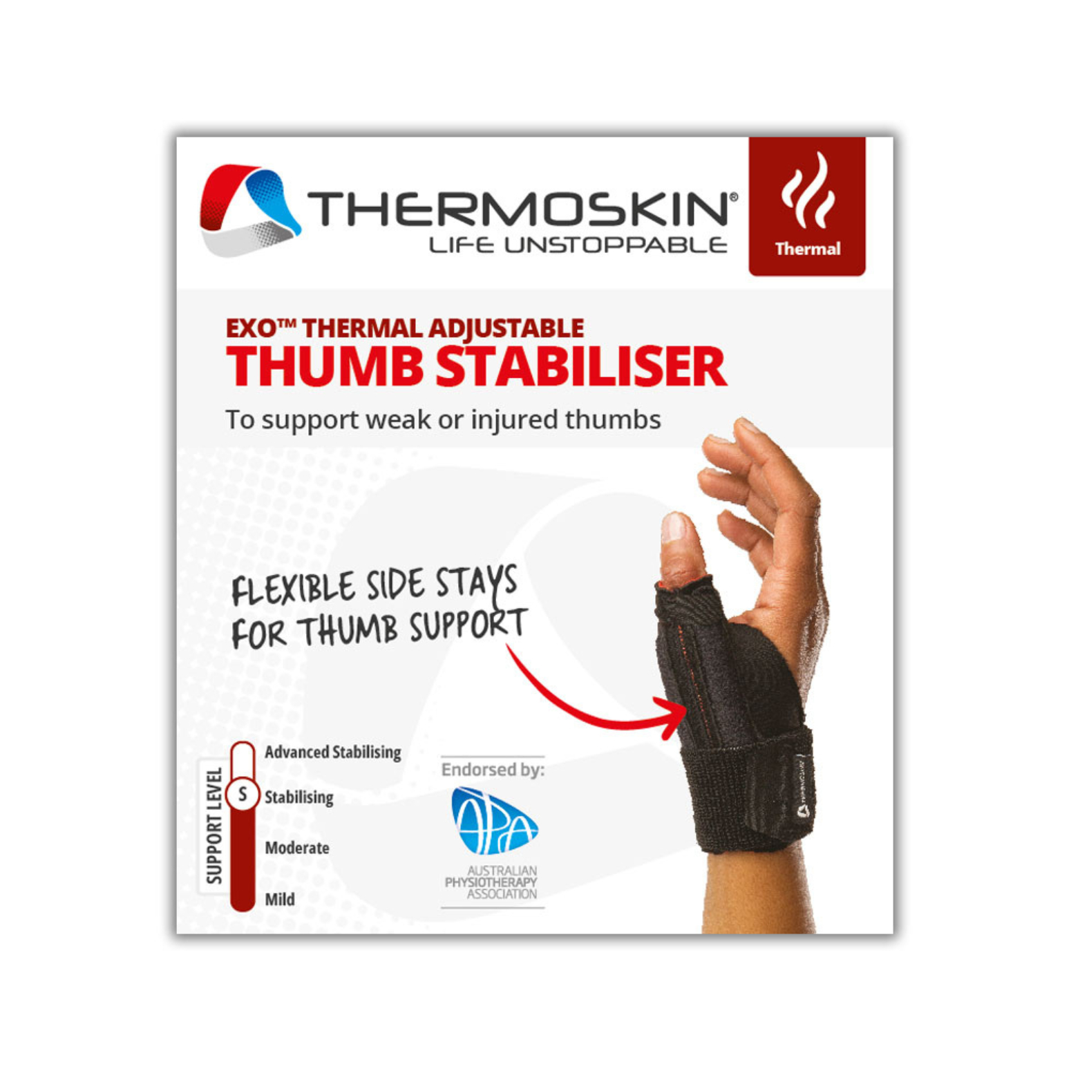 Thermoskin Exo Adjustable Thumb Stabiliser One Size 1 each - Image 2