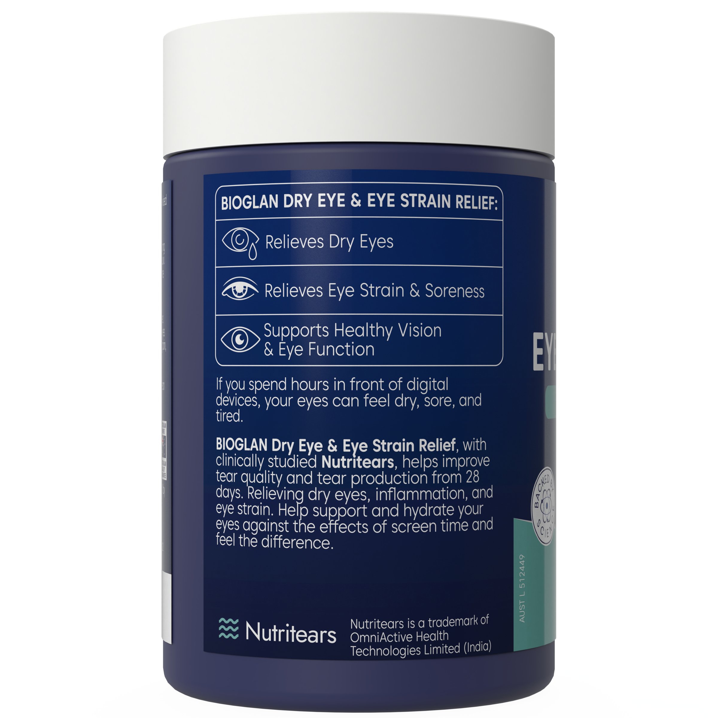 Bioglan Dry Eye & Eye Strain Relief 60 capsules - Image 2