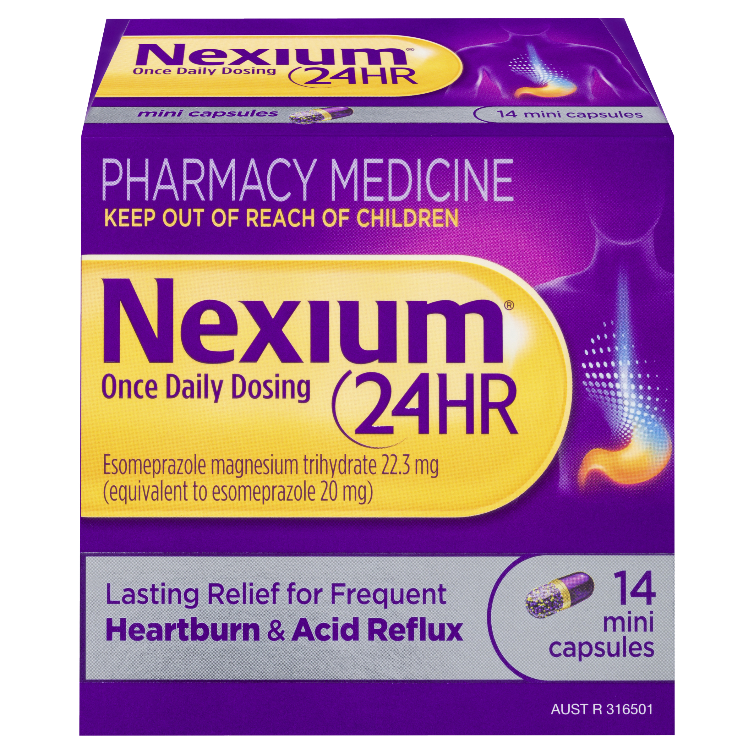 Nexium 24HR 20mg Mini Capsules - 14 capsules - Image 1