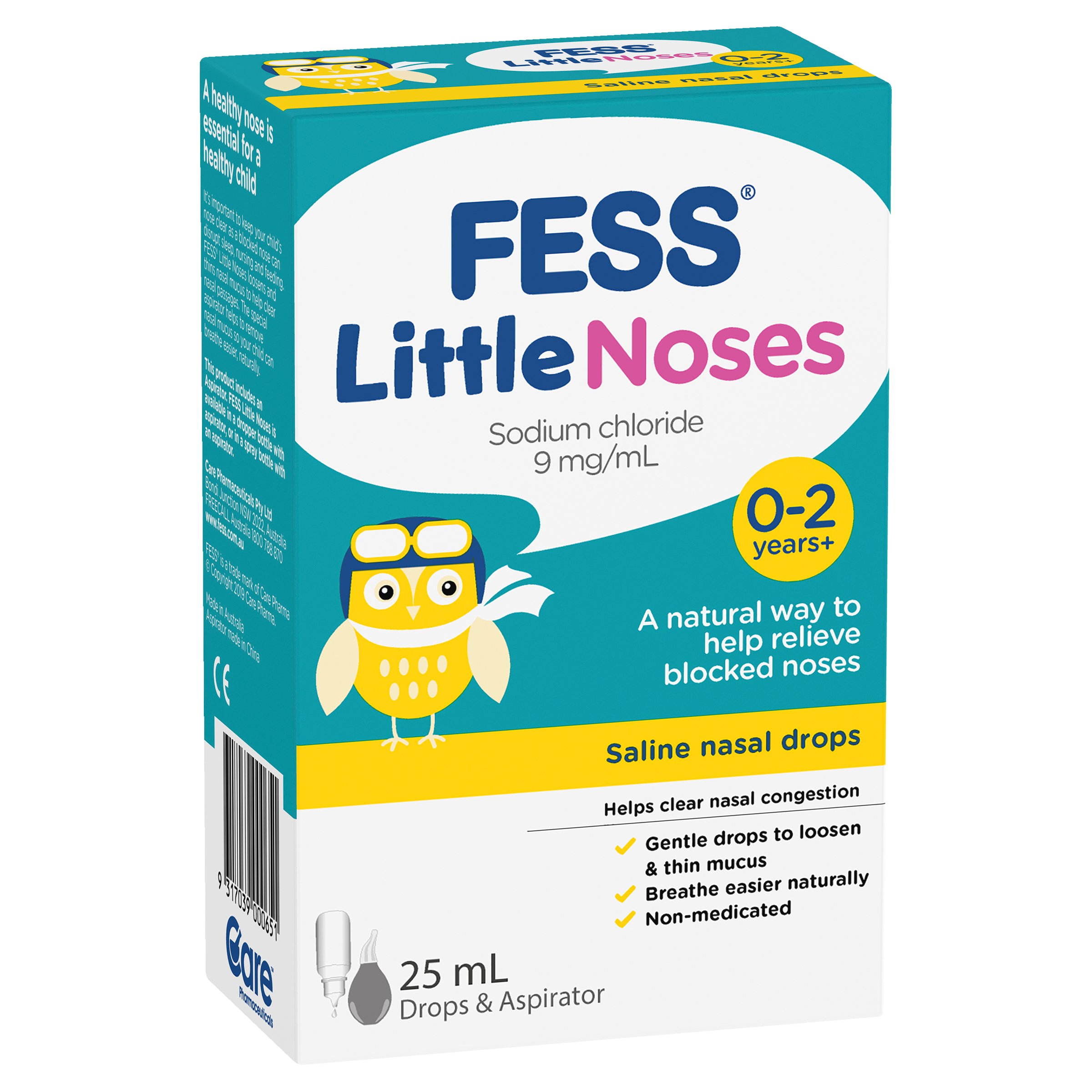 Fess Little Noses Saline Nasal Drops And Aspirator 25ml - Image 10