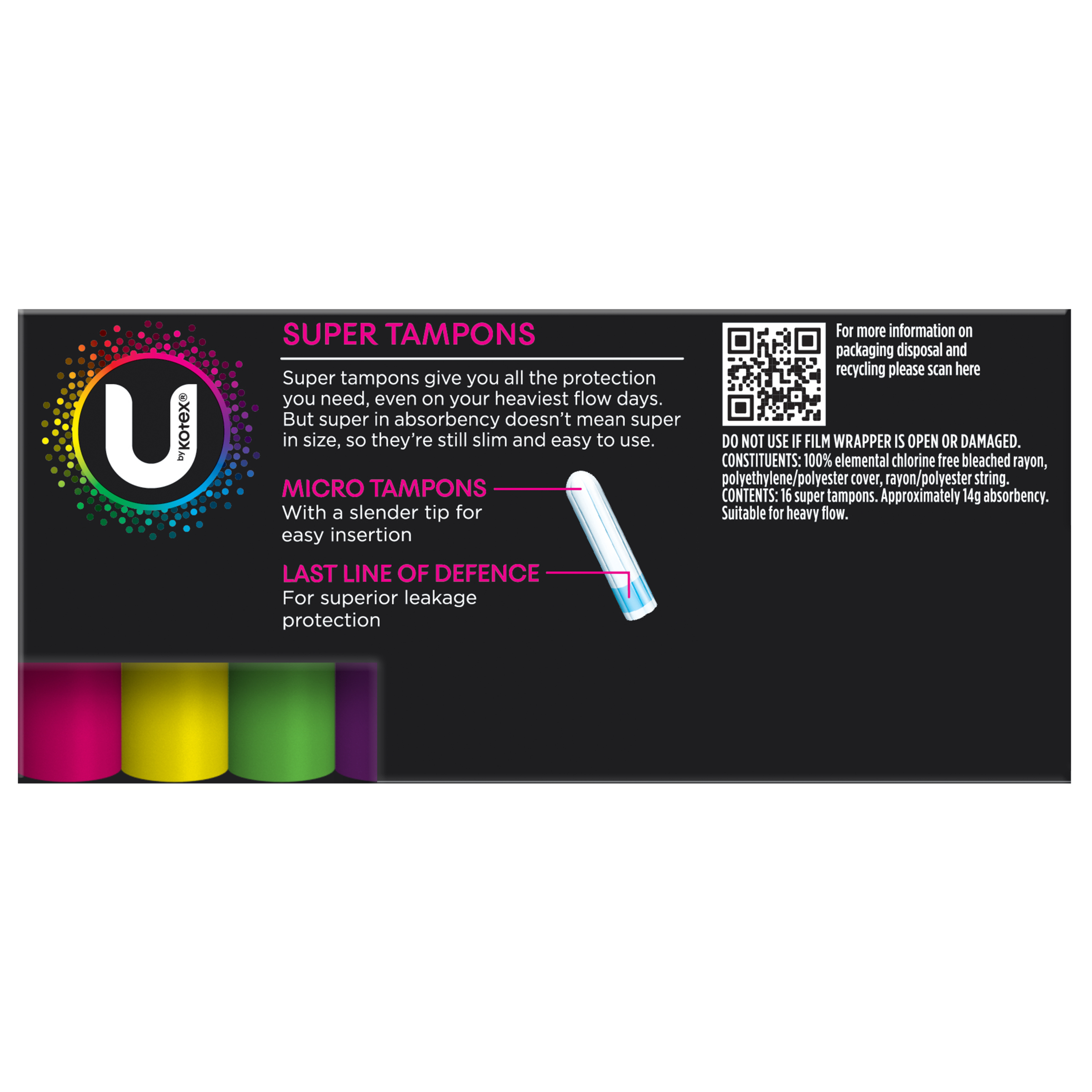 U by Kotex Tampons Super 16 pack - Image 2