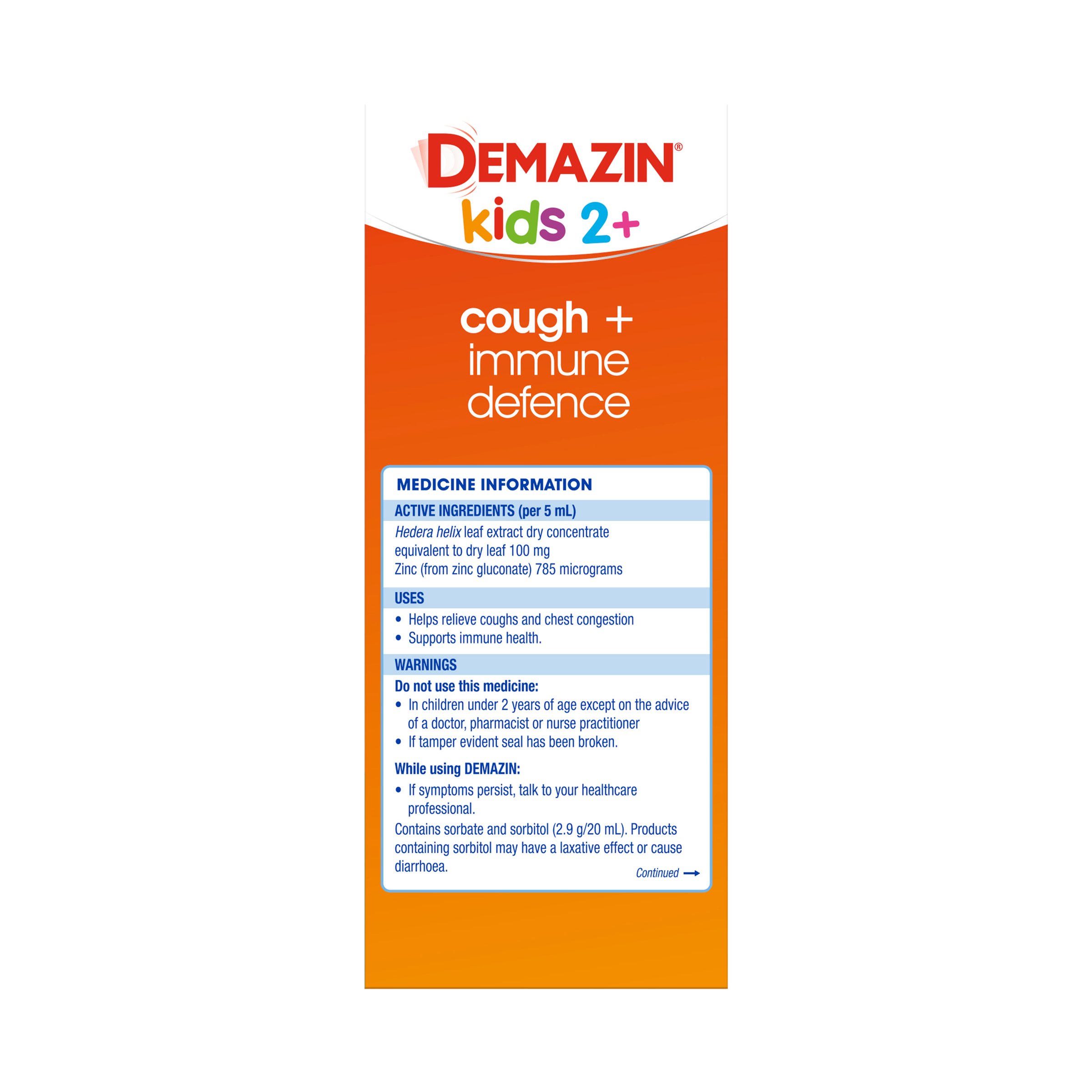 Demazin Kids Cough + Immune Defence Syrup 200ml - Image 3