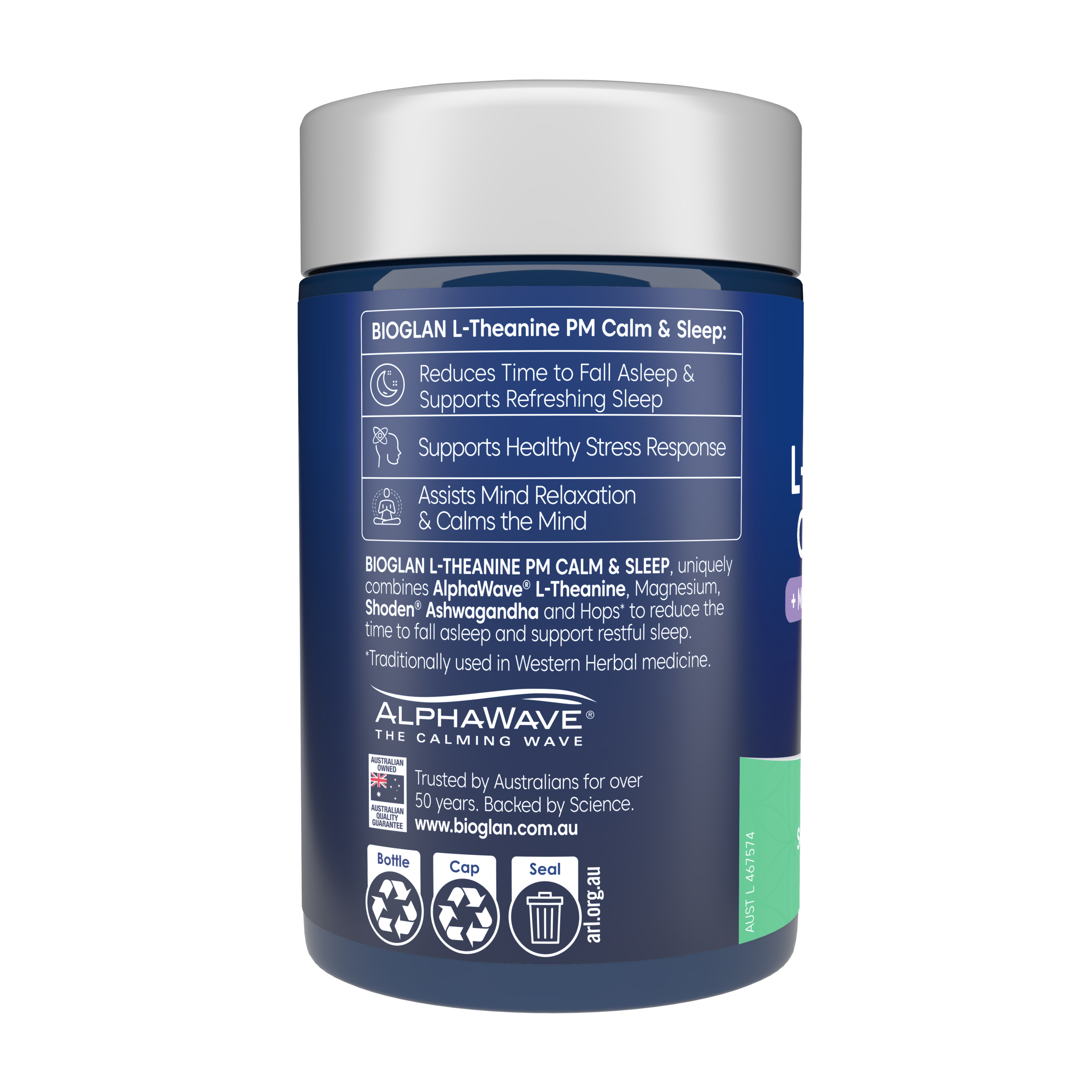 Bioglan L-Theanine PM Calm & Sleep 50 capsules - Image 3