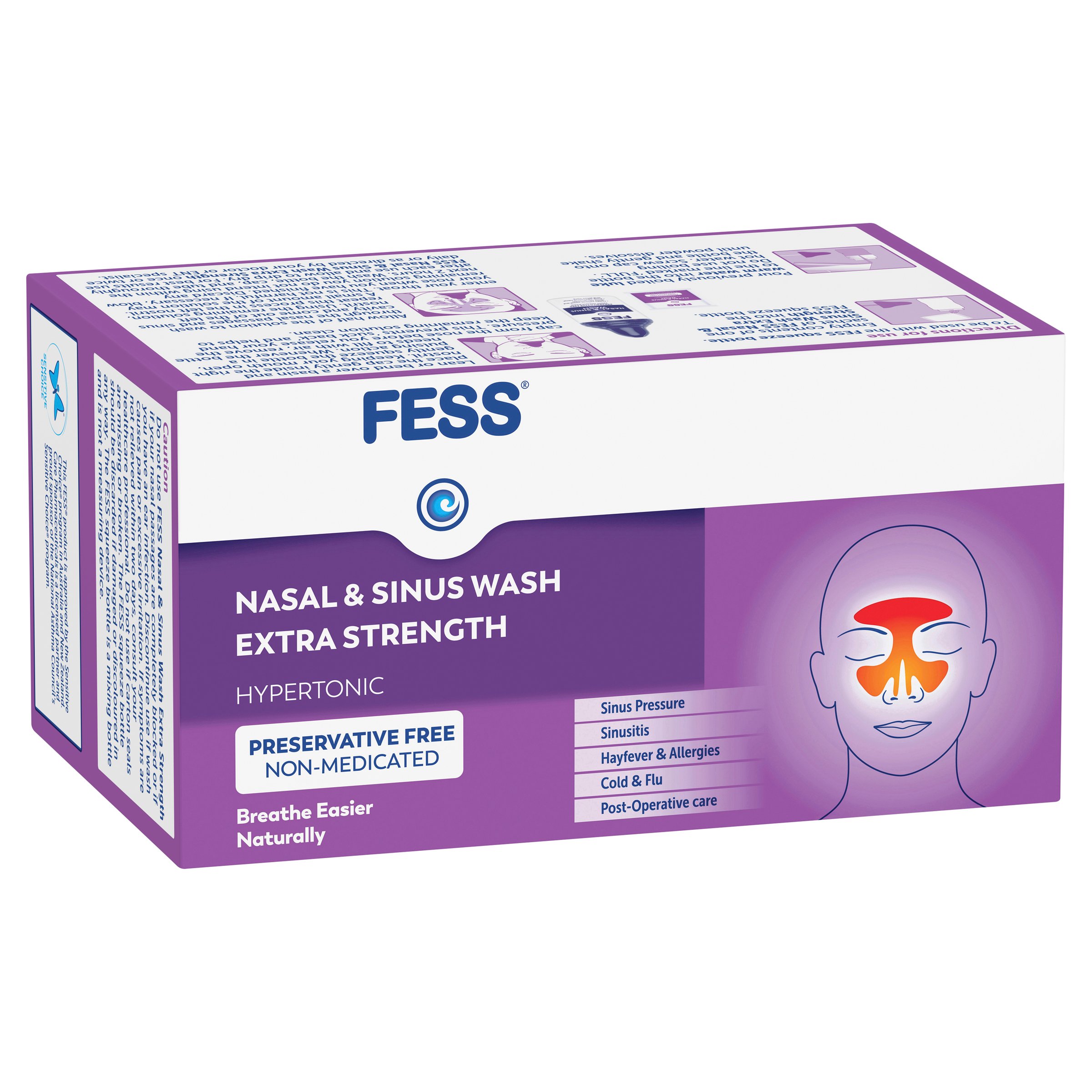 Fess Nasal & Sinus Wash Extra Strength Refill 24 sachets - Image 14
