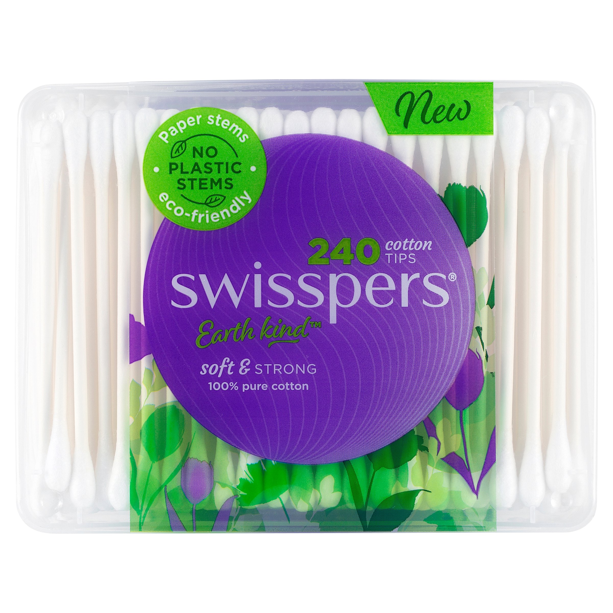 Swisspers Cotton Tips Paper Stems 240 pack - Image 1
