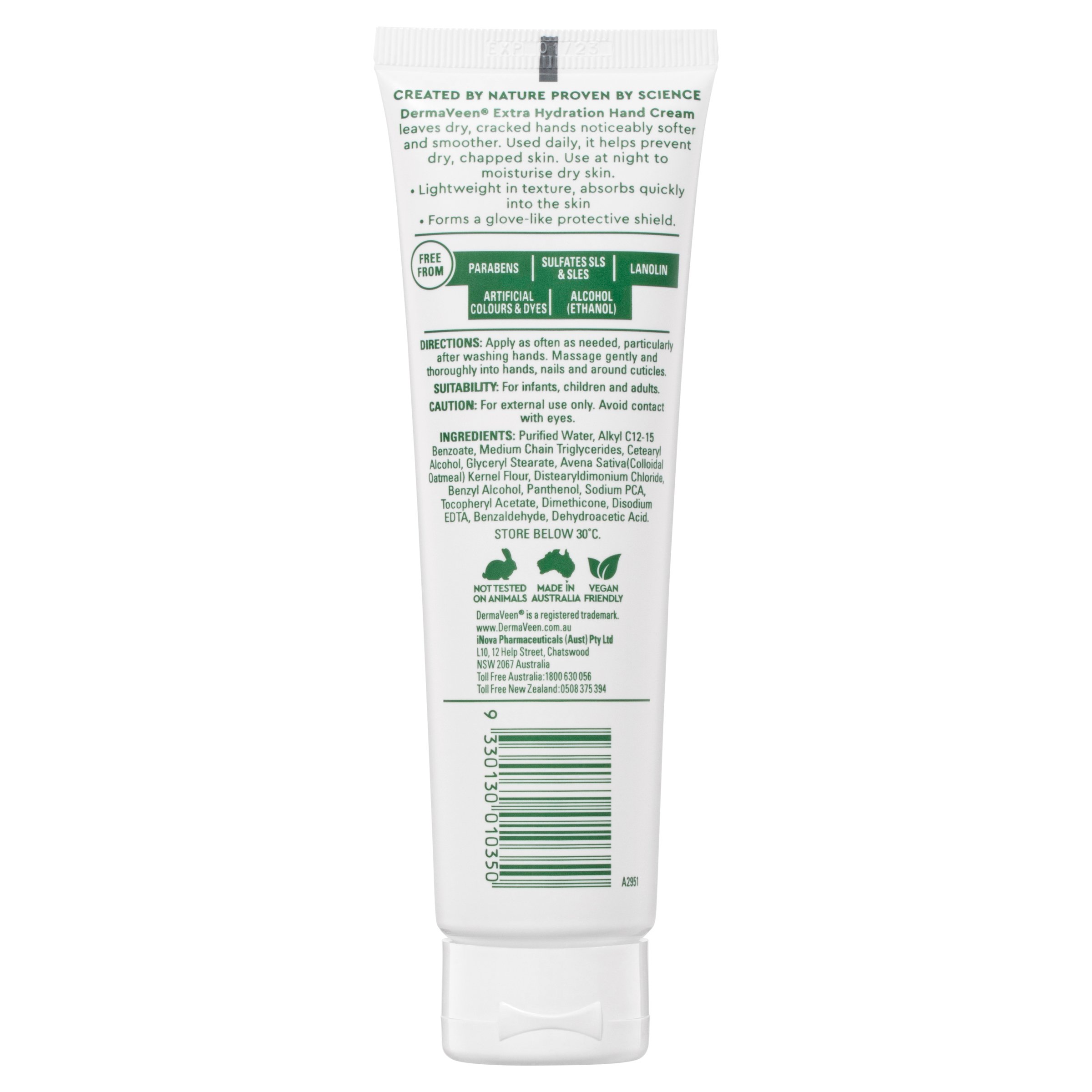 DermaVeen Extra Hydration Hand Cream 100g - Image 2