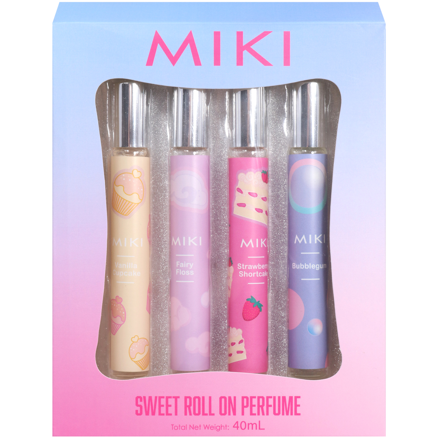 Miki Sweet Roll On Perfume 4 piece