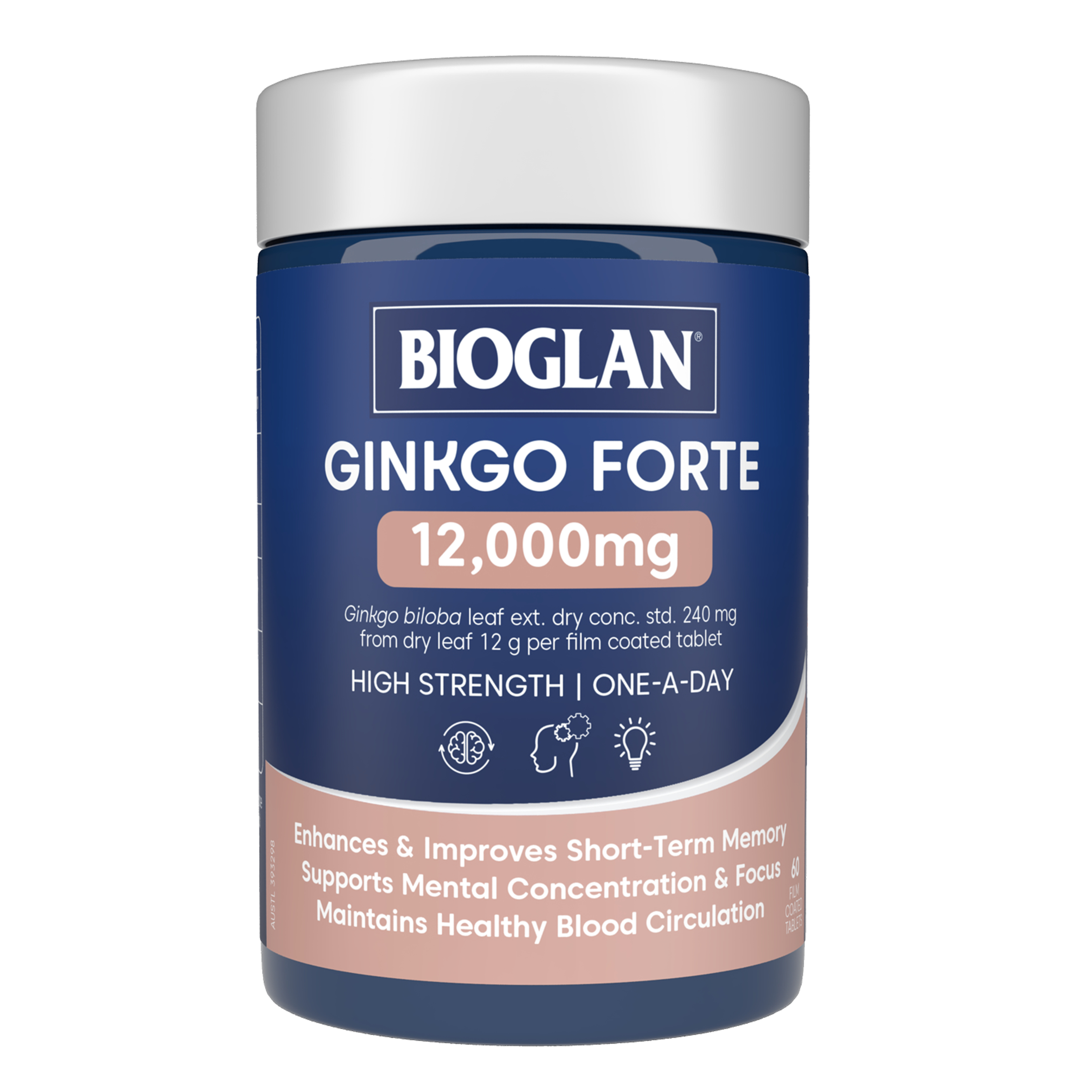Bioglan Gingko Forte 12,000Mg 60 tablets - Image 1