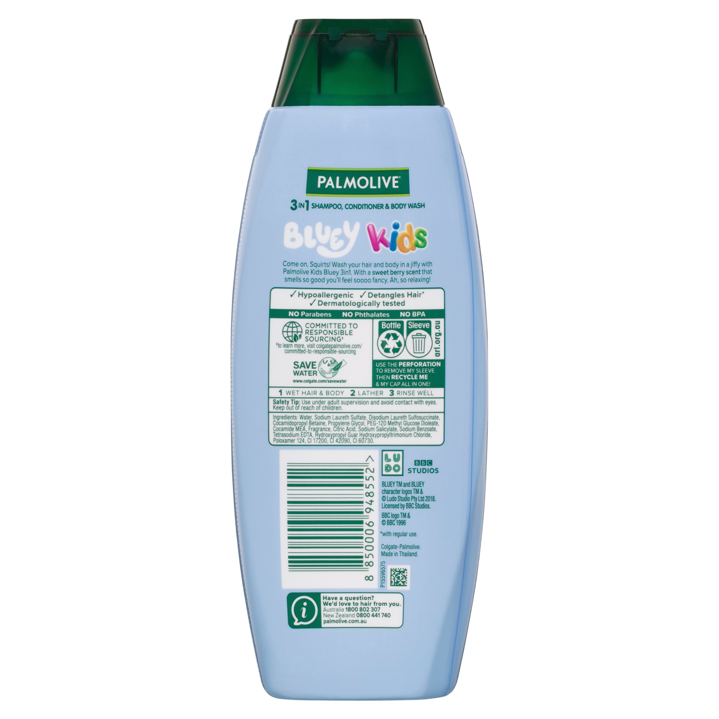 Palmolive 3in1 Bluey Kids Shampoo Conditioner Bodywash 350ml - Image 2