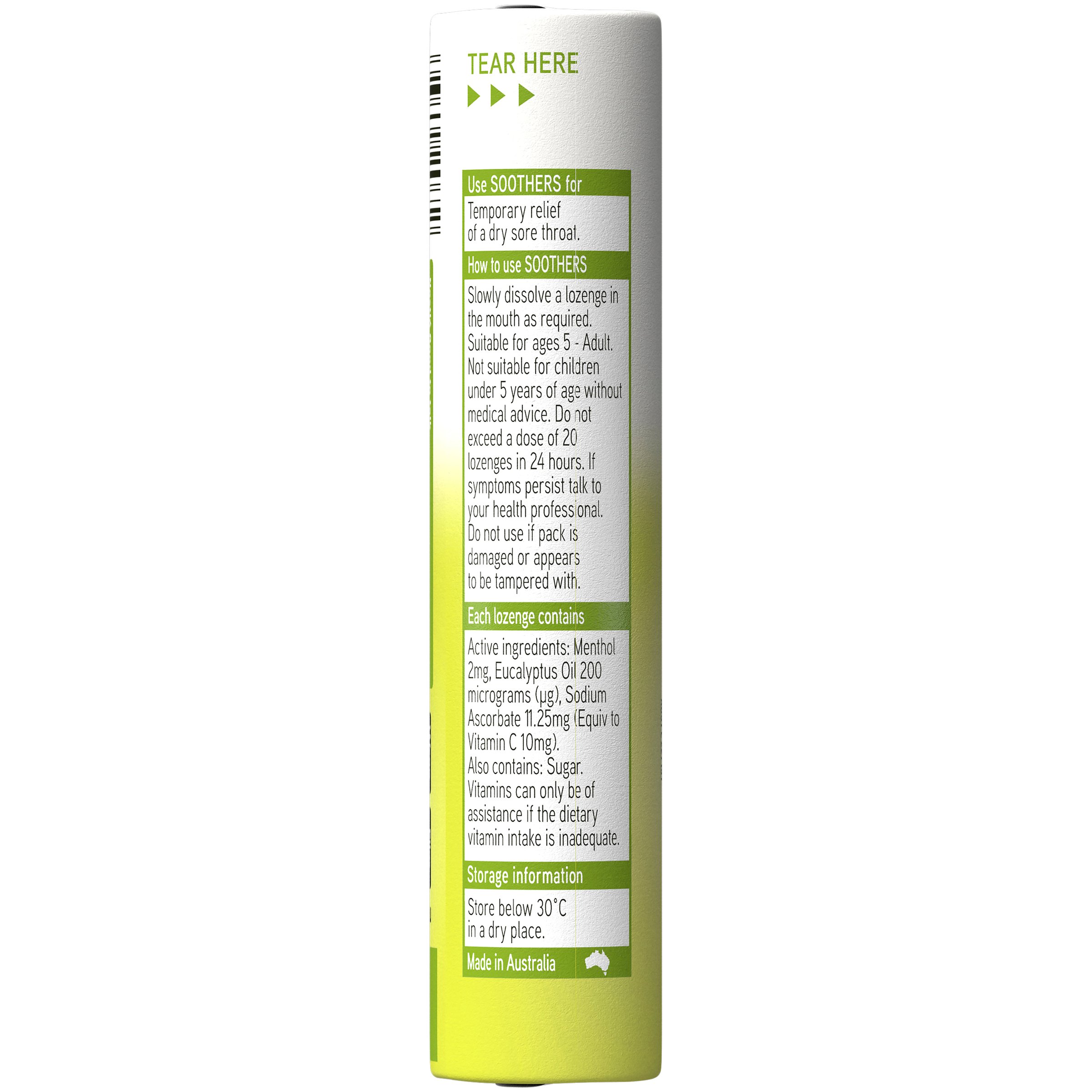 Soothers Liquid Centre Lemon & Lime 10 lozenges - Image 2