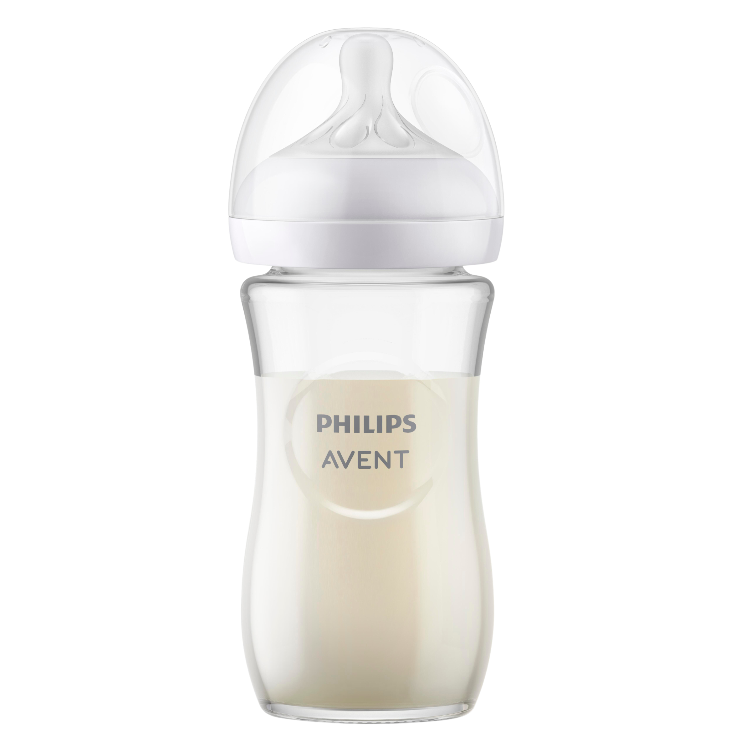 Avent Natural Response Glass Baby Bottle 240ml - 1 pack - Image 2