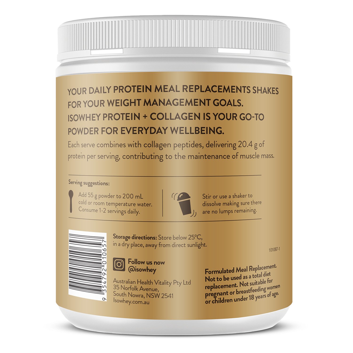 Isowhey Protein + Collagen Shake Tiramisu 550g - Image 2