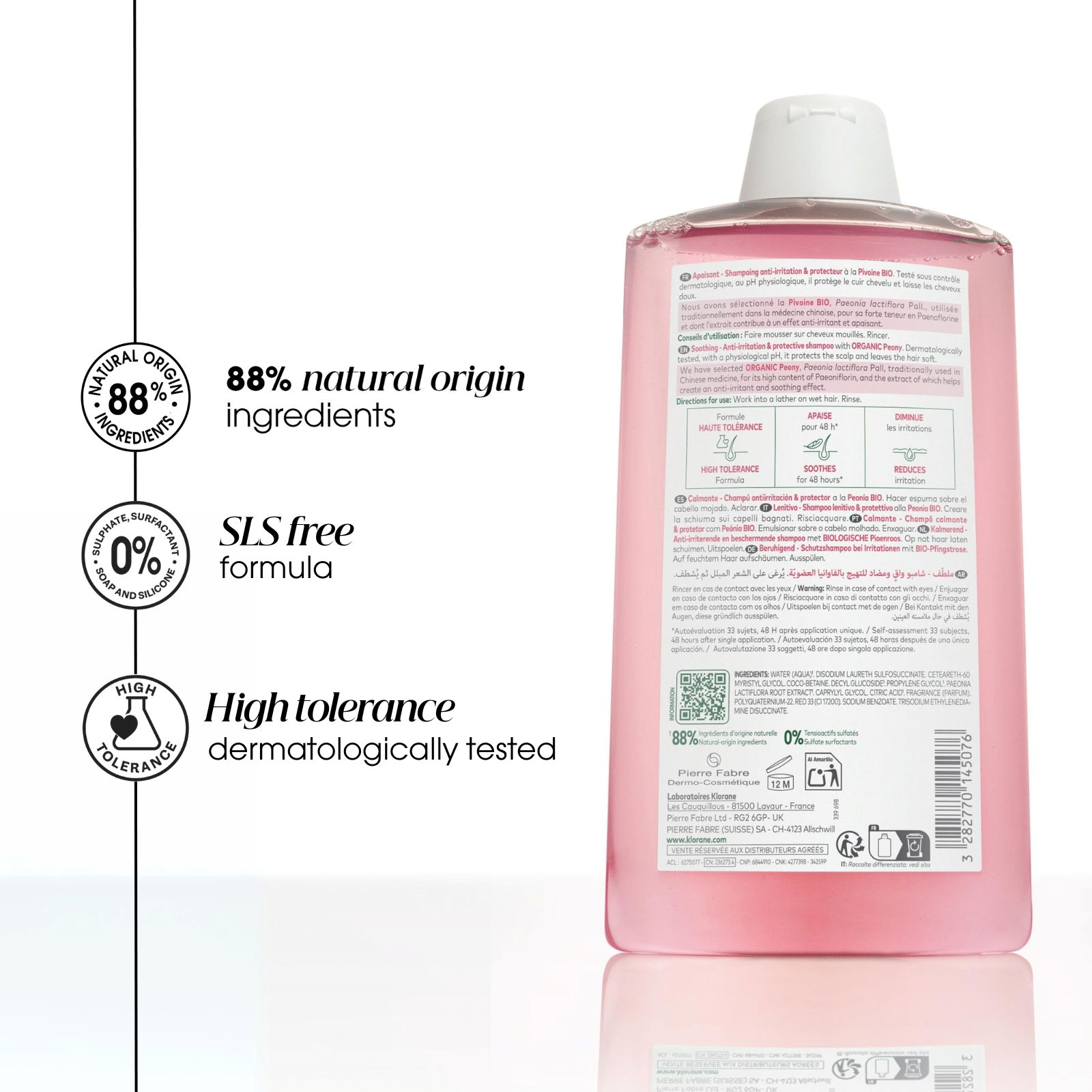 Klorane Shampoo With Peony 400ml - Image 3