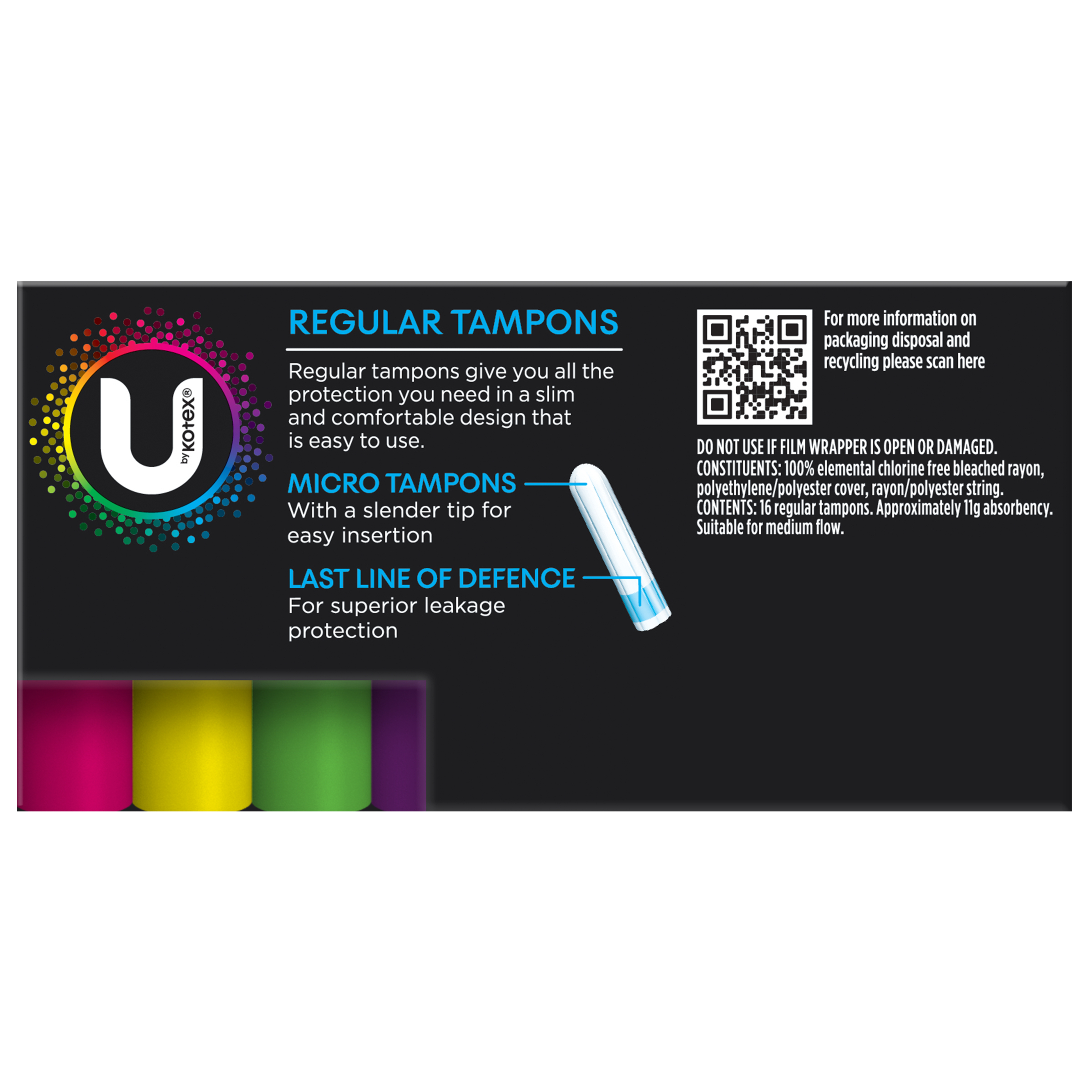 U by Kotex Tampons Regular 16 pack - Image 2