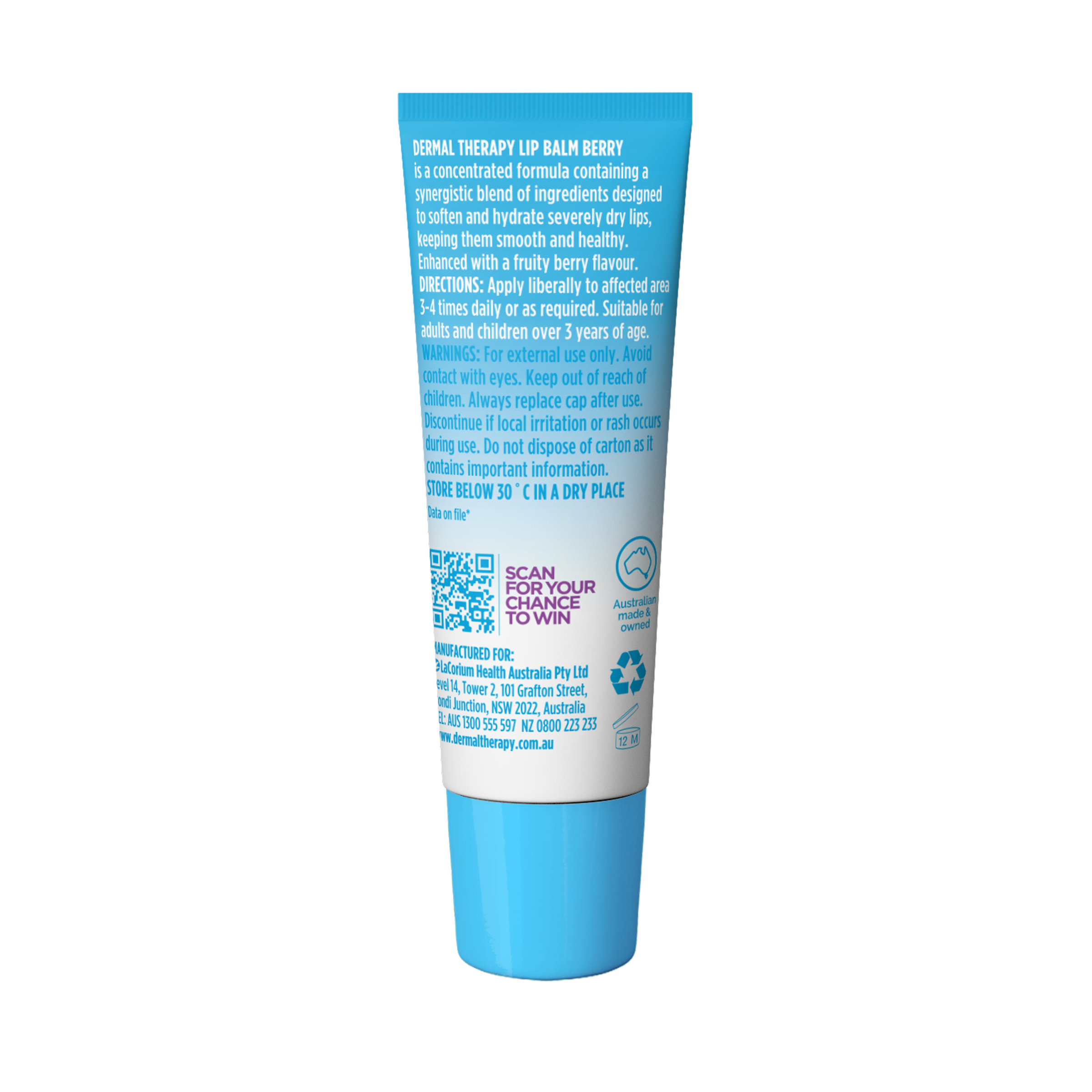 Dermal Therapy Lip Balm Berry 10g - Image 7