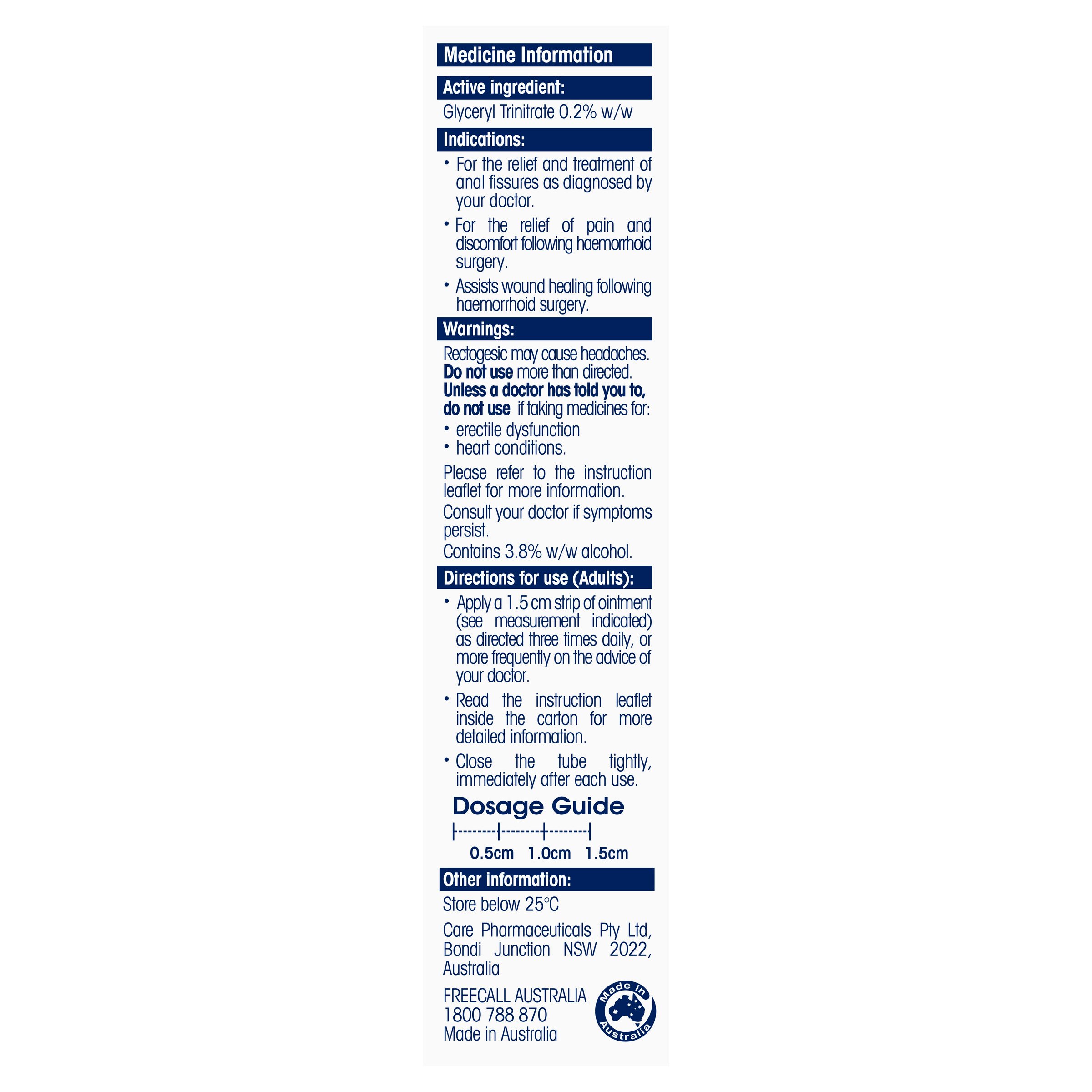 Rectogesic Ointment 30g - Image 2