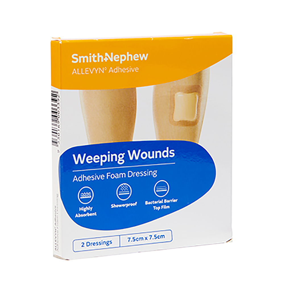 Allevyn Adhesive Foam Dressing 7.5cm X 7.5cm - 2 pack - Image 3