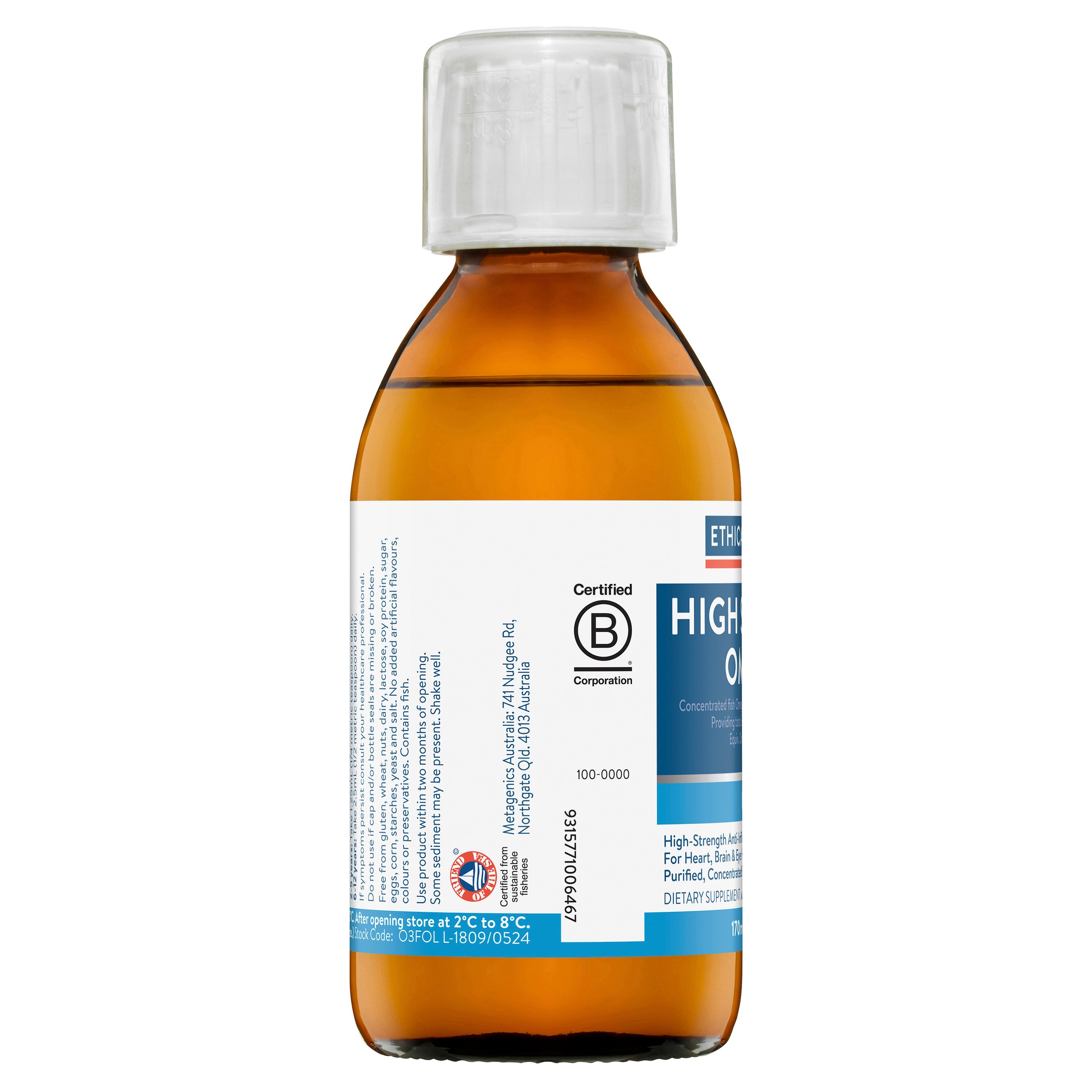 Ethical Nutrients Hi-Strength Liquid Fish Oil Fruit Punch 170ml - Image 3