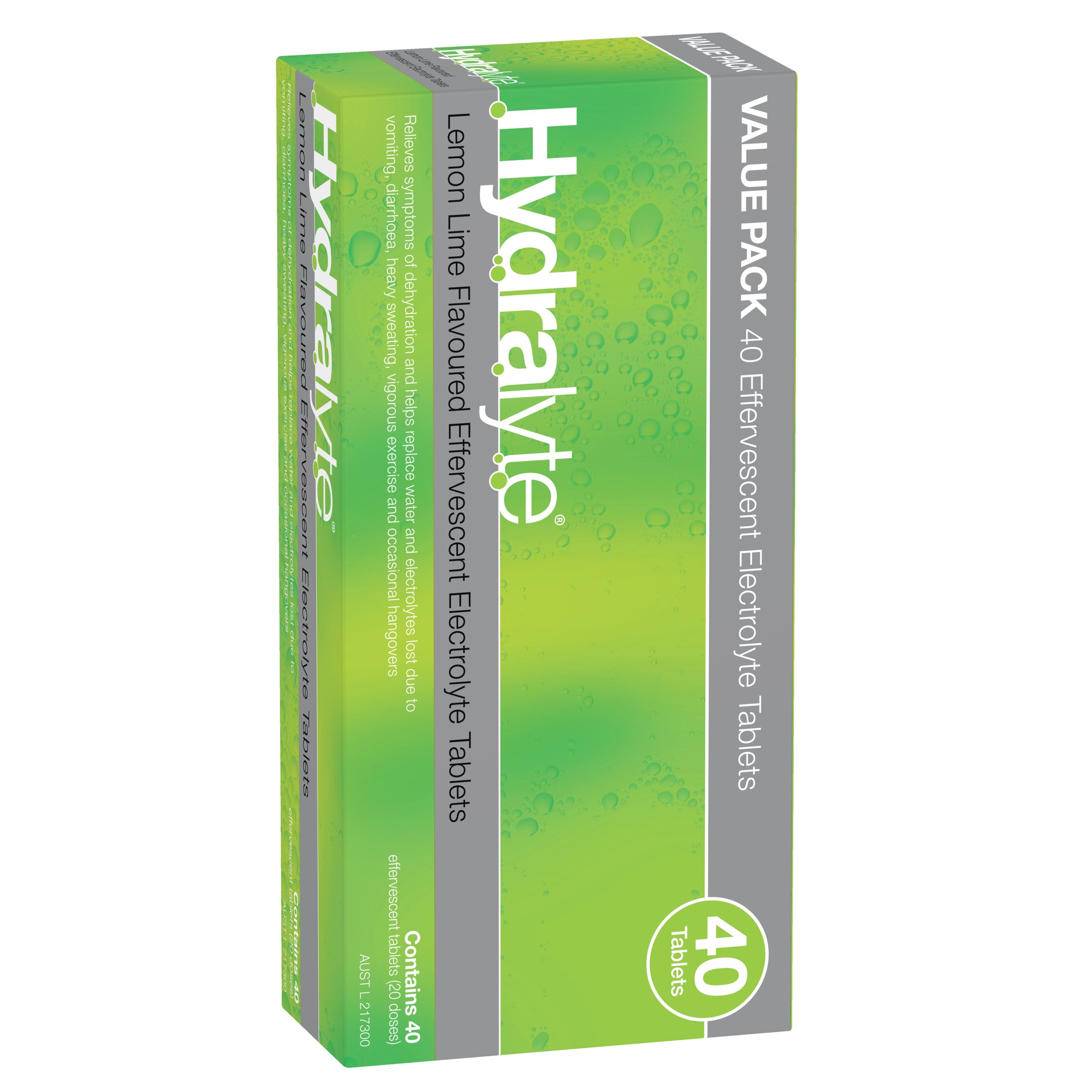 Hydralyte Effervescent Lemon Lime 40 tablets - Image 15