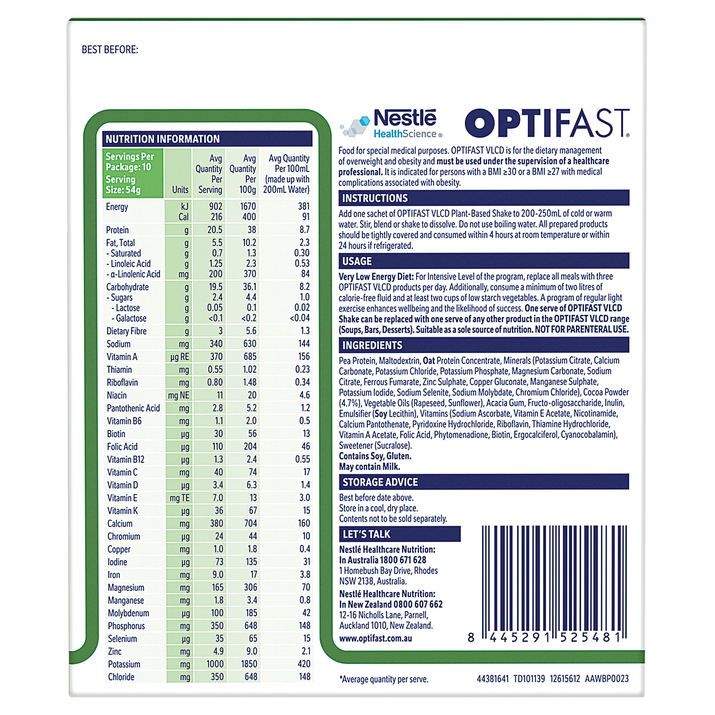 Optifast VLCD Plant Based Chocolate 10 pack - Image 2