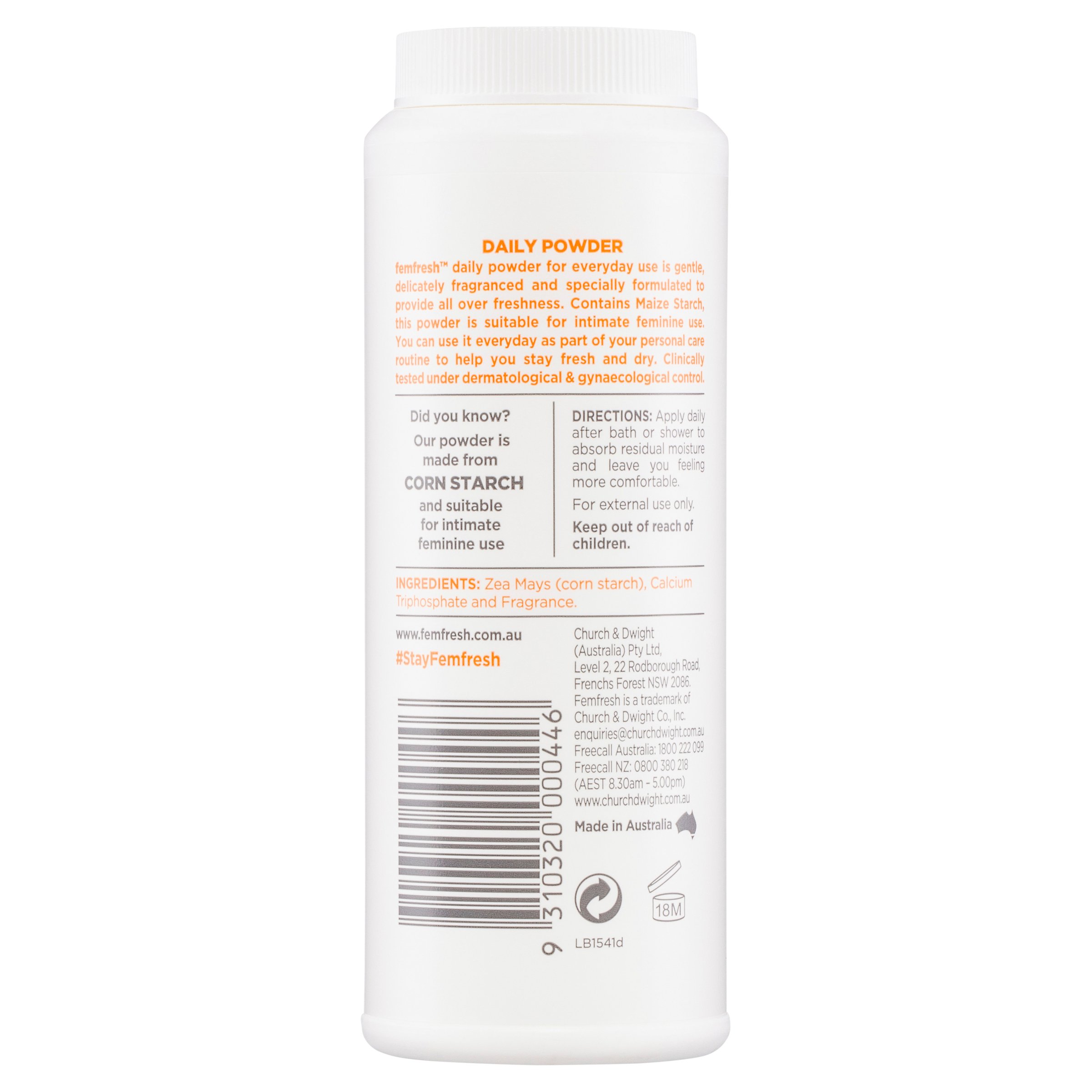 Femfresh Intimate Hygiene Powder Talc Free 100g - Image 2