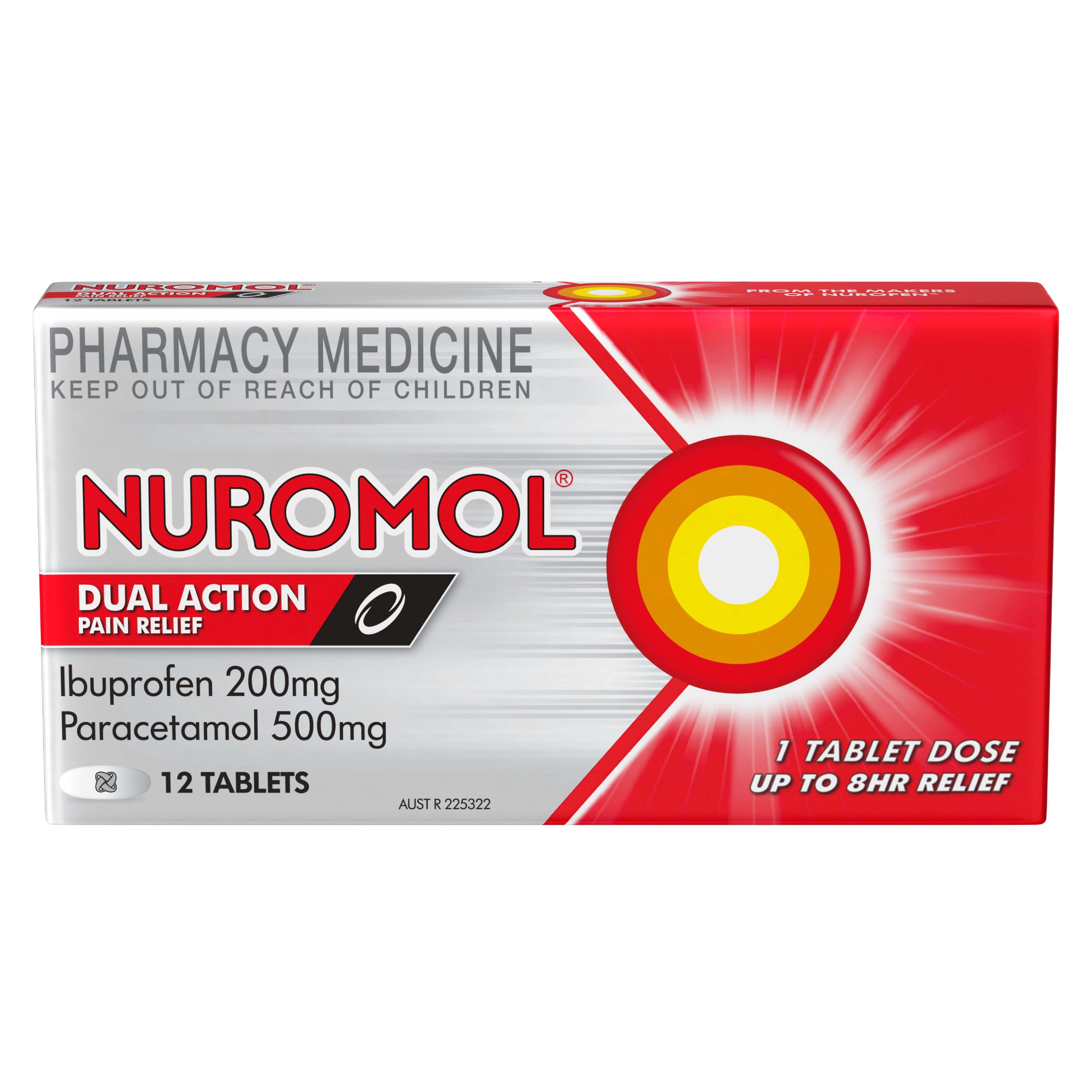 Nuromol Ibuprofen 200mg & Paracetamol 500mg - 12 tablets - Image 9