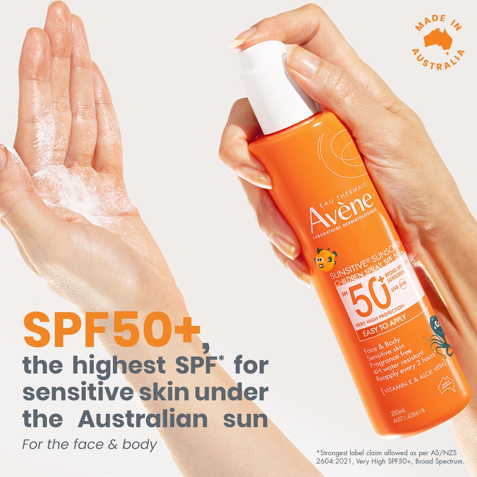Avene Sunsitive Sunscreen Children Spray SPF 50+ 200ml - Image 5