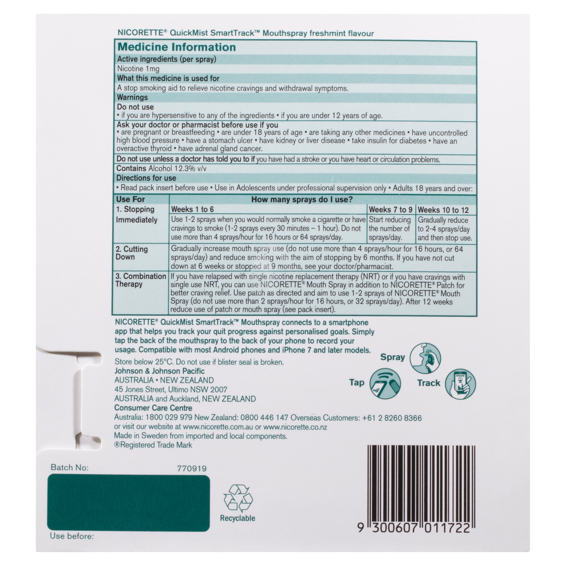 Nicorette Quick Mist Smart Track Duo 2 pack - Image 2