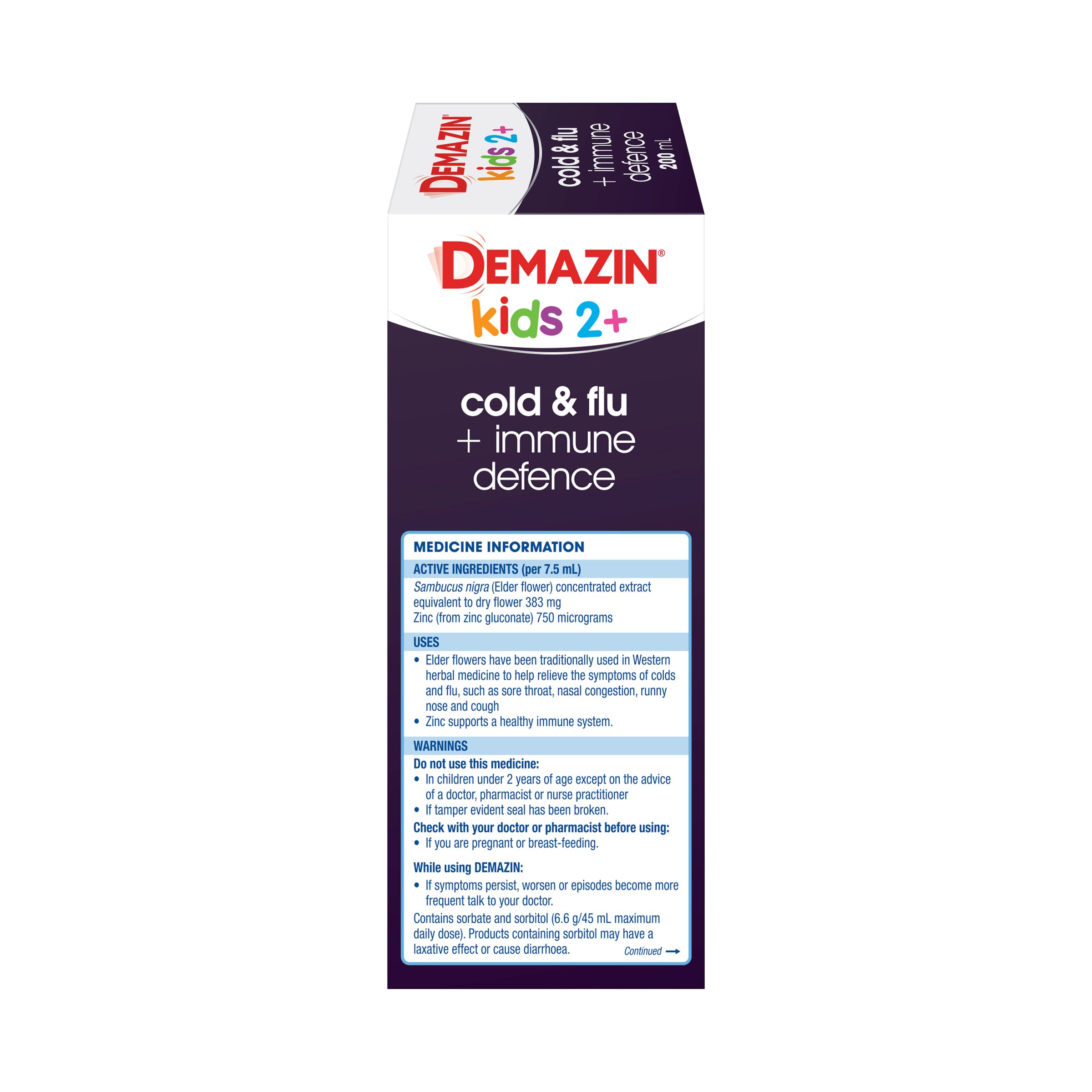Demazin Cold And Flu + Immune Defence 200ml - Image 5