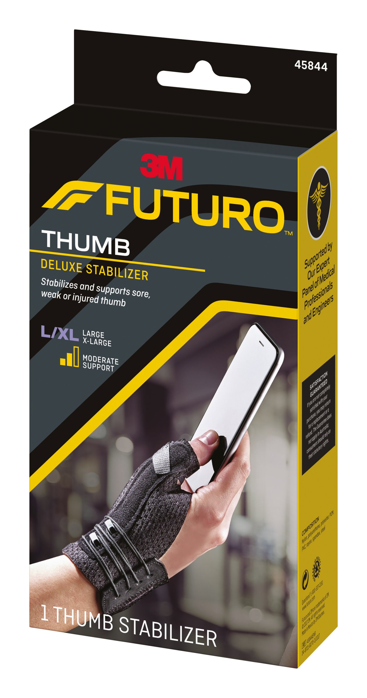 Futuro Deluxe Thumb Stabiliser Black Large/Extra Large 1 each - Image 2