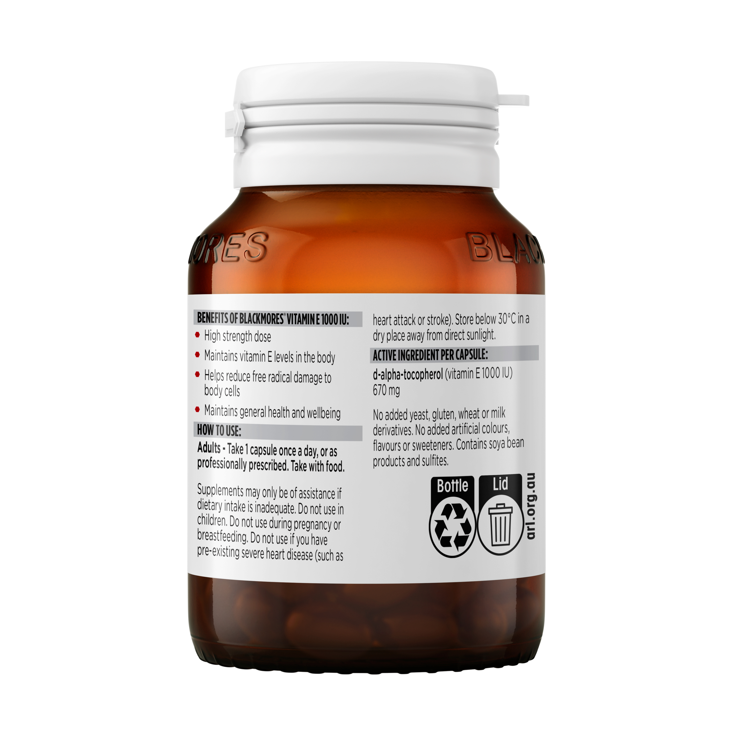 Blackmores Vitamin E 1000IU - 30 capsules - Image 3