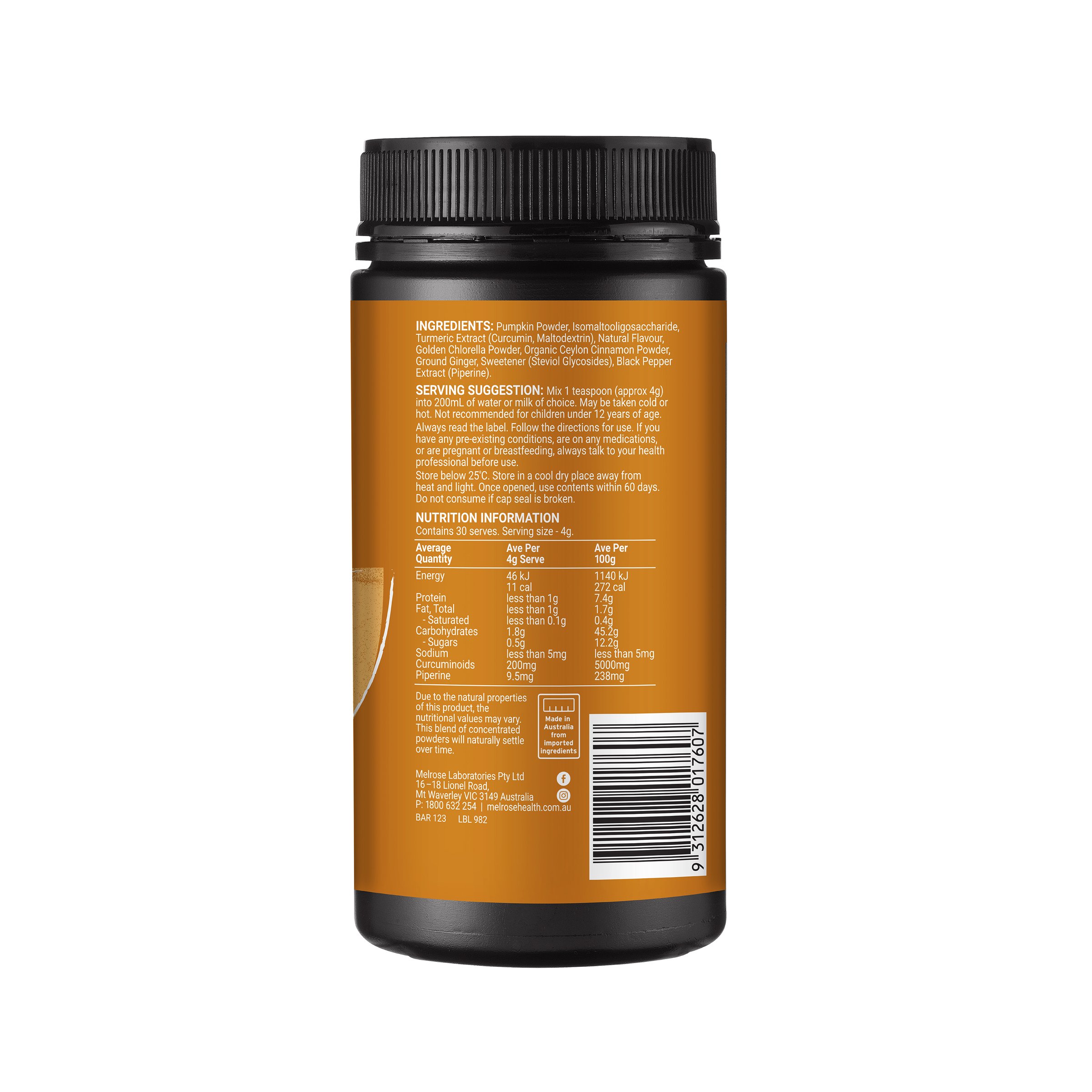 Melrose High Strength Turmeric Superblend 120g - Image 2