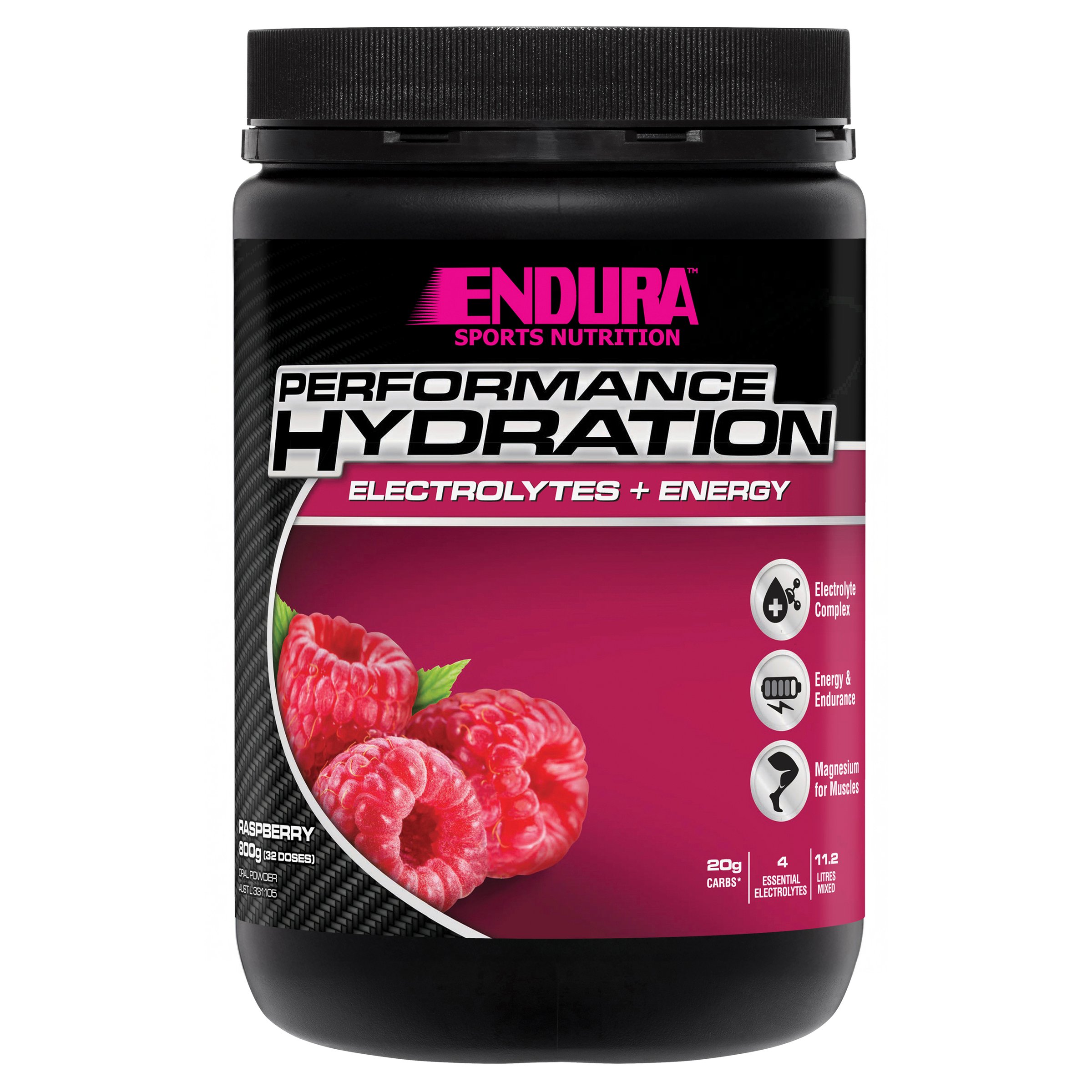 Endura Rehydration Performance Fuel Raspberry 800g - Image 1
